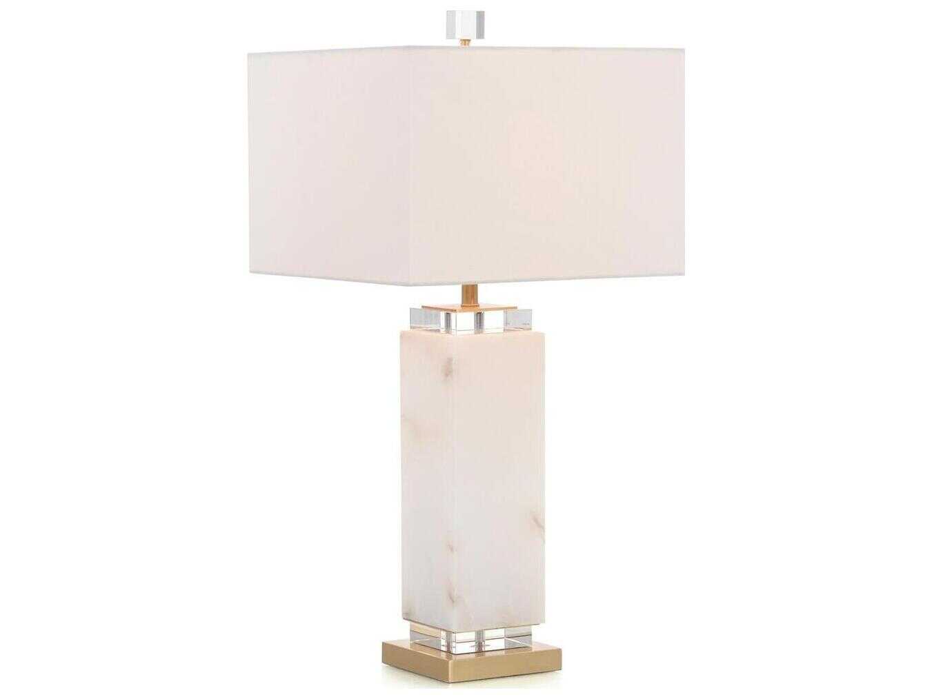 John Richard Margaret Fisher White Crystal Buffet Lamp
