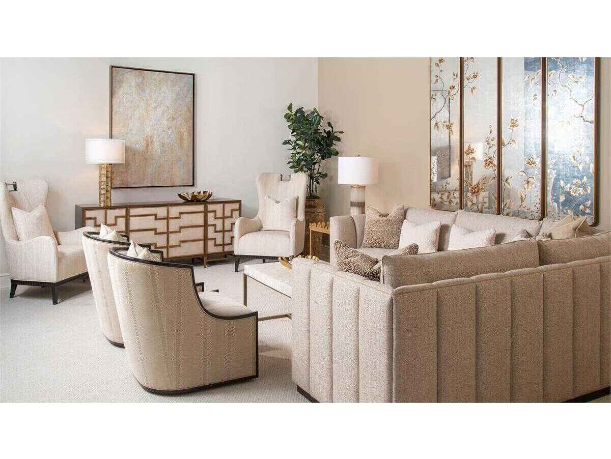 John Richard Mark McDowell Earth Gold Gray Glass Buffet Lamp