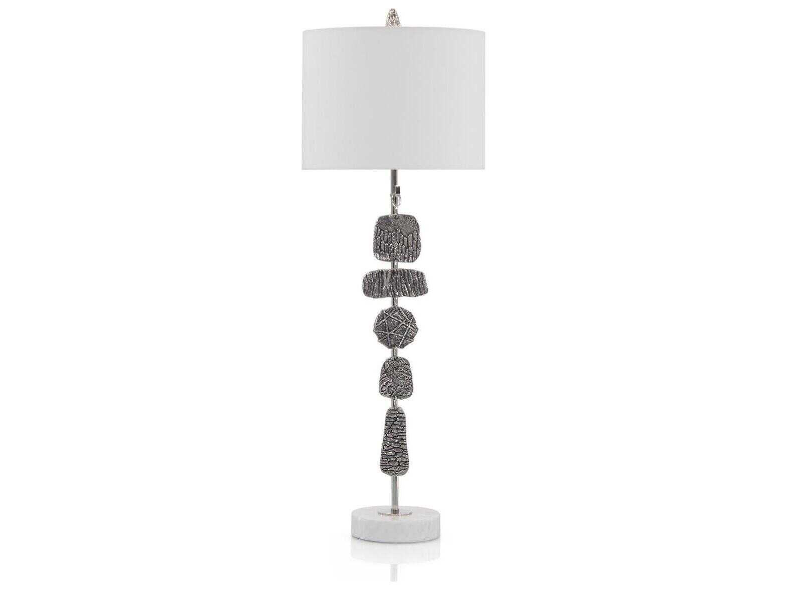 John Richard Mark McDowell Medallions Polished Nickel Buffet Lamp