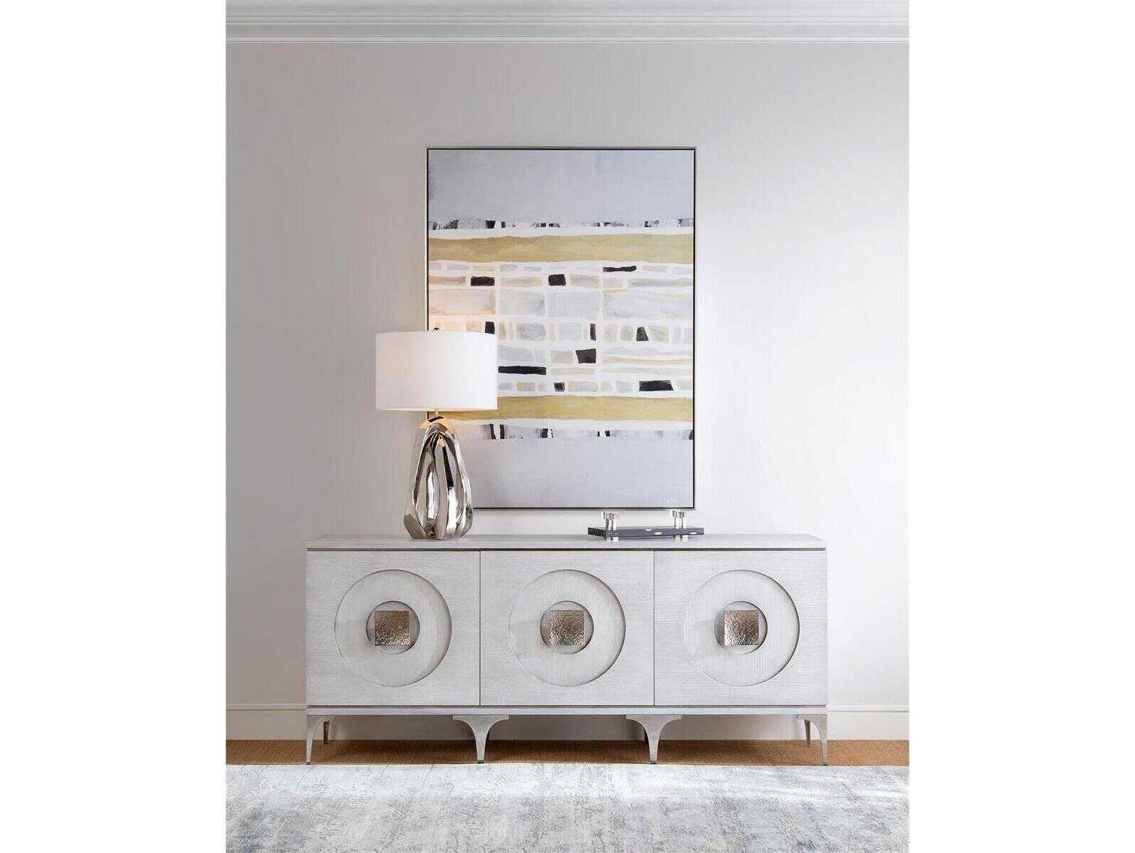 John Richard Mark McDowell Amorphic Polished Nickel Buffet Lamp