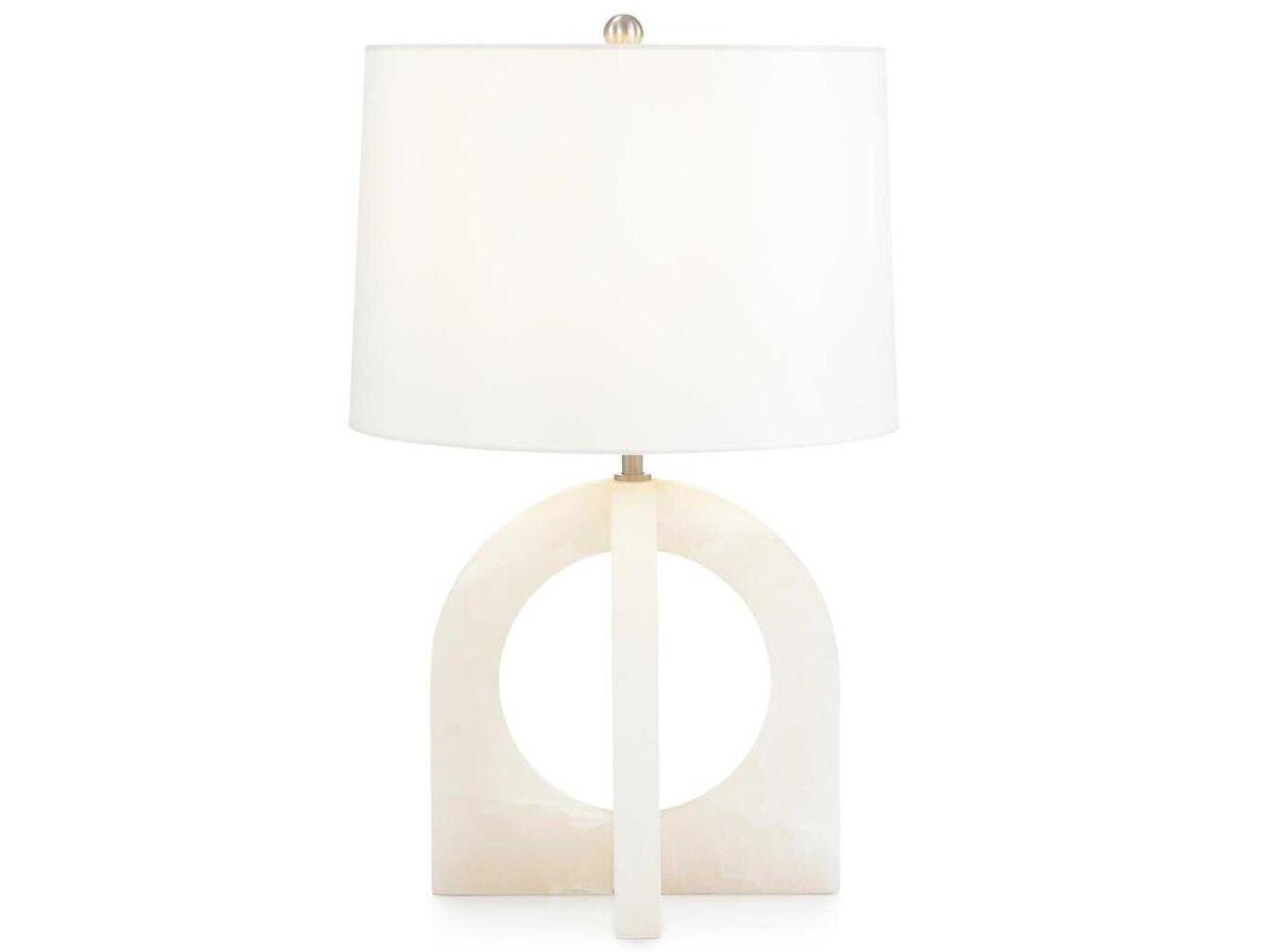 John Richard Mark McDowell Alabaster Castellina Brushed Nickel Buffet Lamp