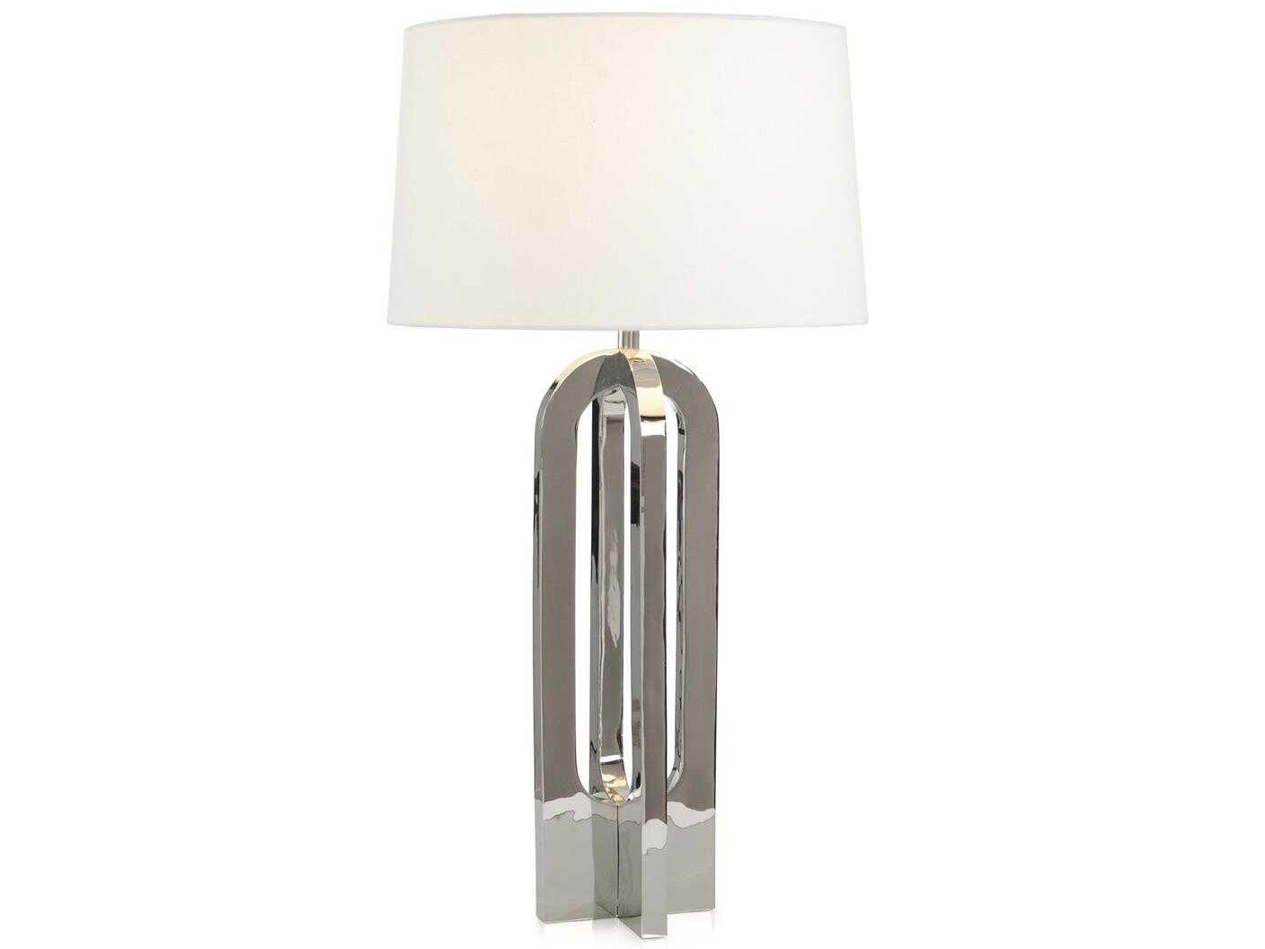 John Richard Mark McDowell Castellina Polished Stainless Steel Buffet Lamp