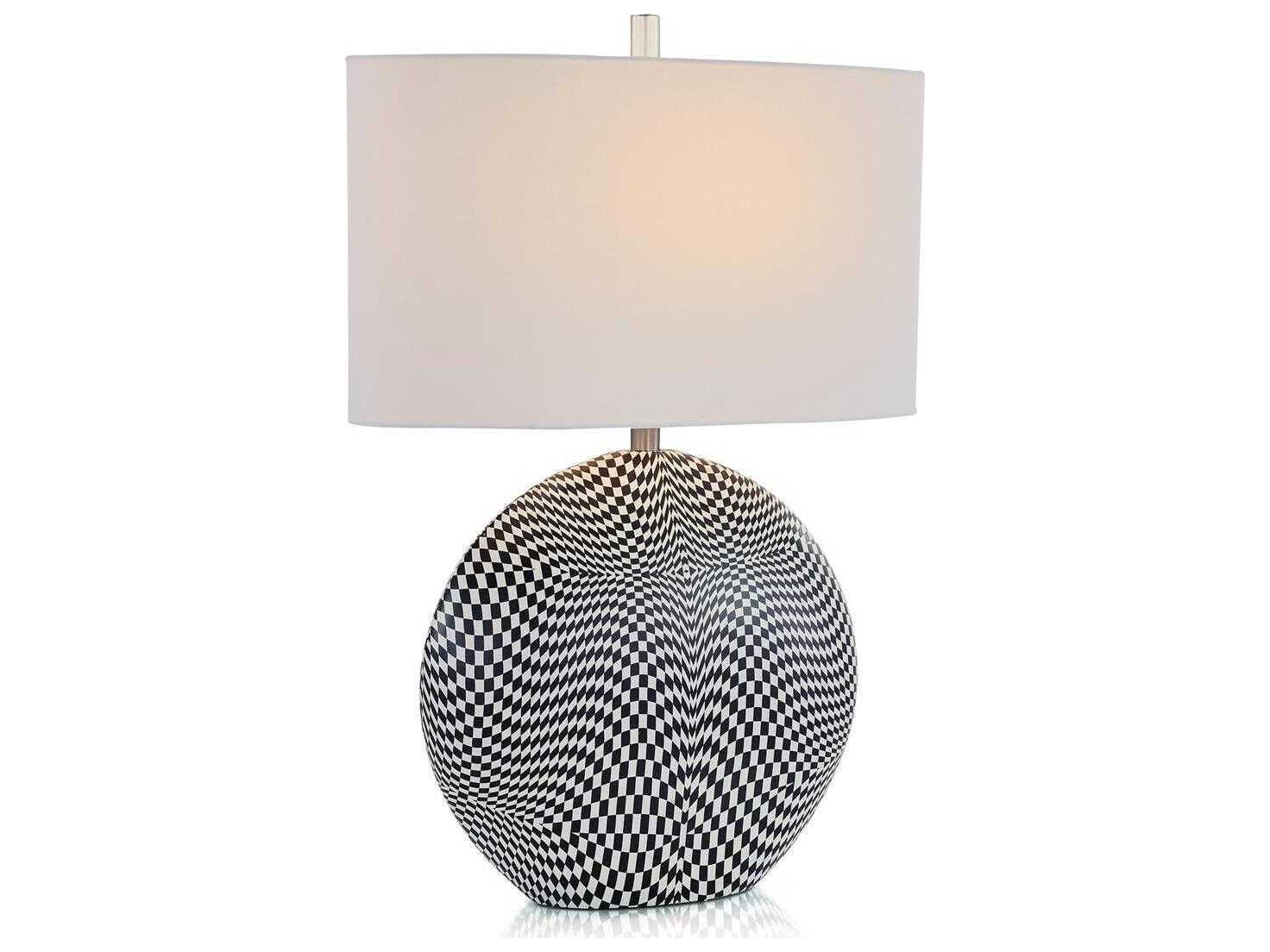 John Richard Illusion Black White Buffet Lamp