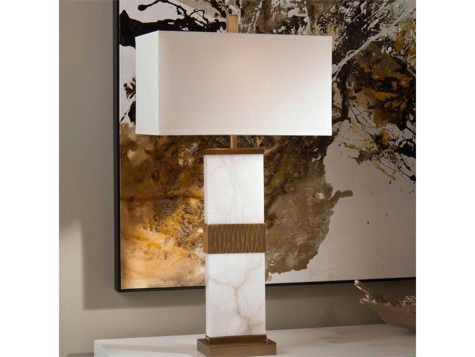 John Richard Column Brass Buffet Lamp