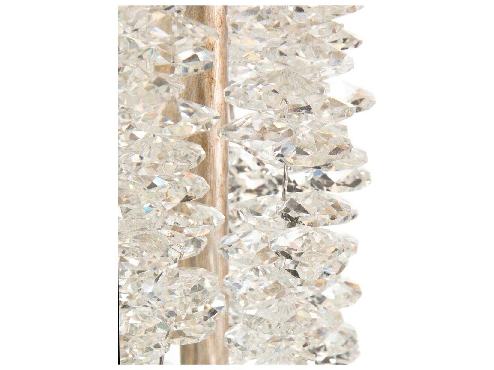 John Richard Cascading Crystal Waterfall Antique Silver Floor Lamp