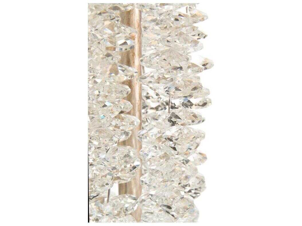 John Richard Cascading Crystal Waterfall Antique Silver Floor Lamp