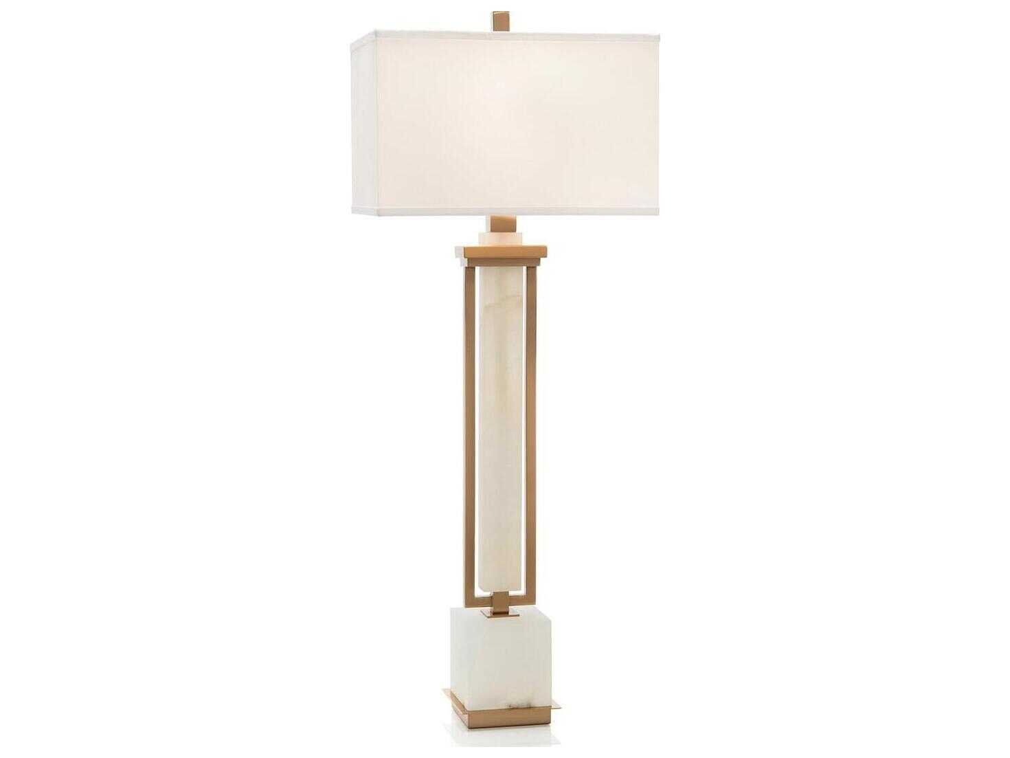 John Richard Alabaster White Buffet Lamp