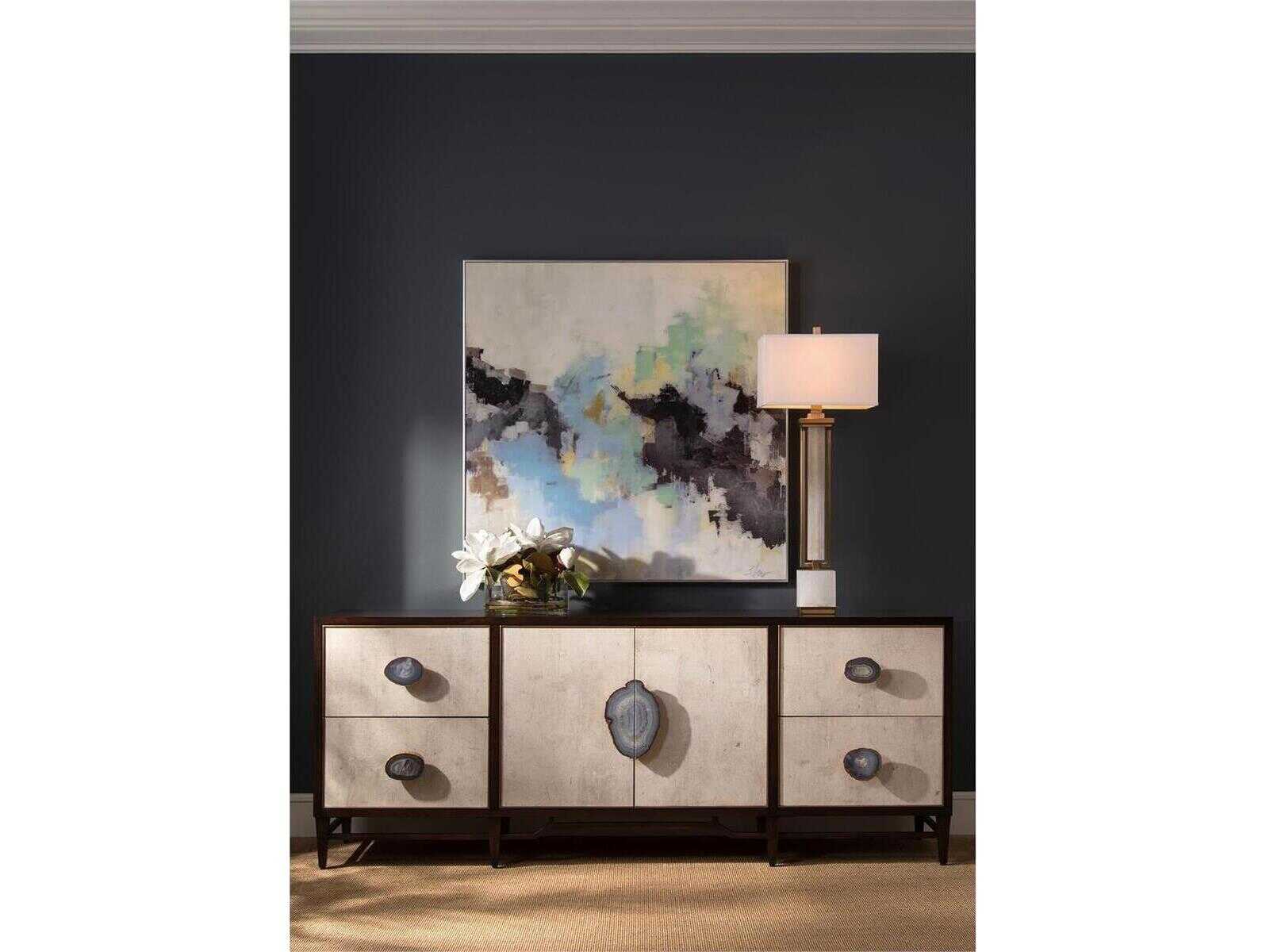 John Richard Alabaster White Buffet Lamp