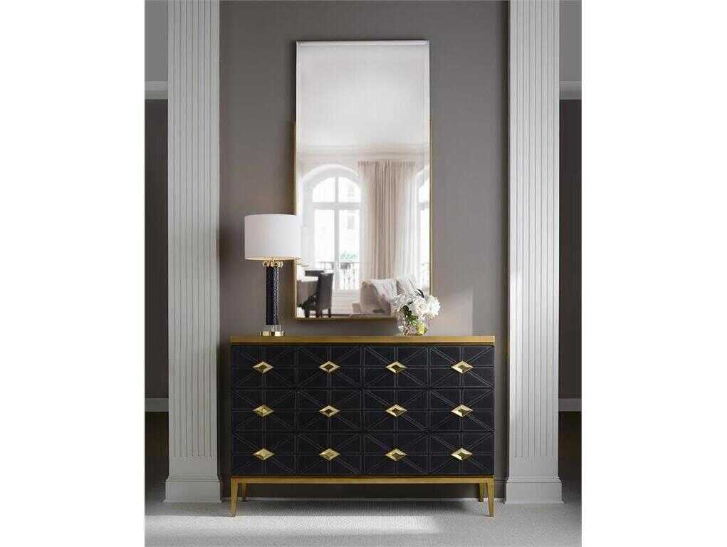 John Richard Abberton Gold Rectangular Wall Mirror
