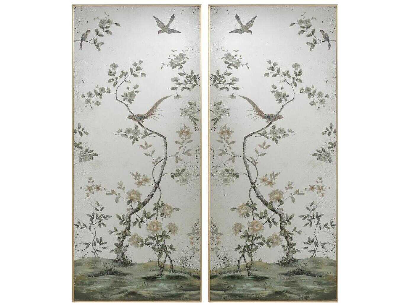 John Richard Roku Mirror Panels Set of 2