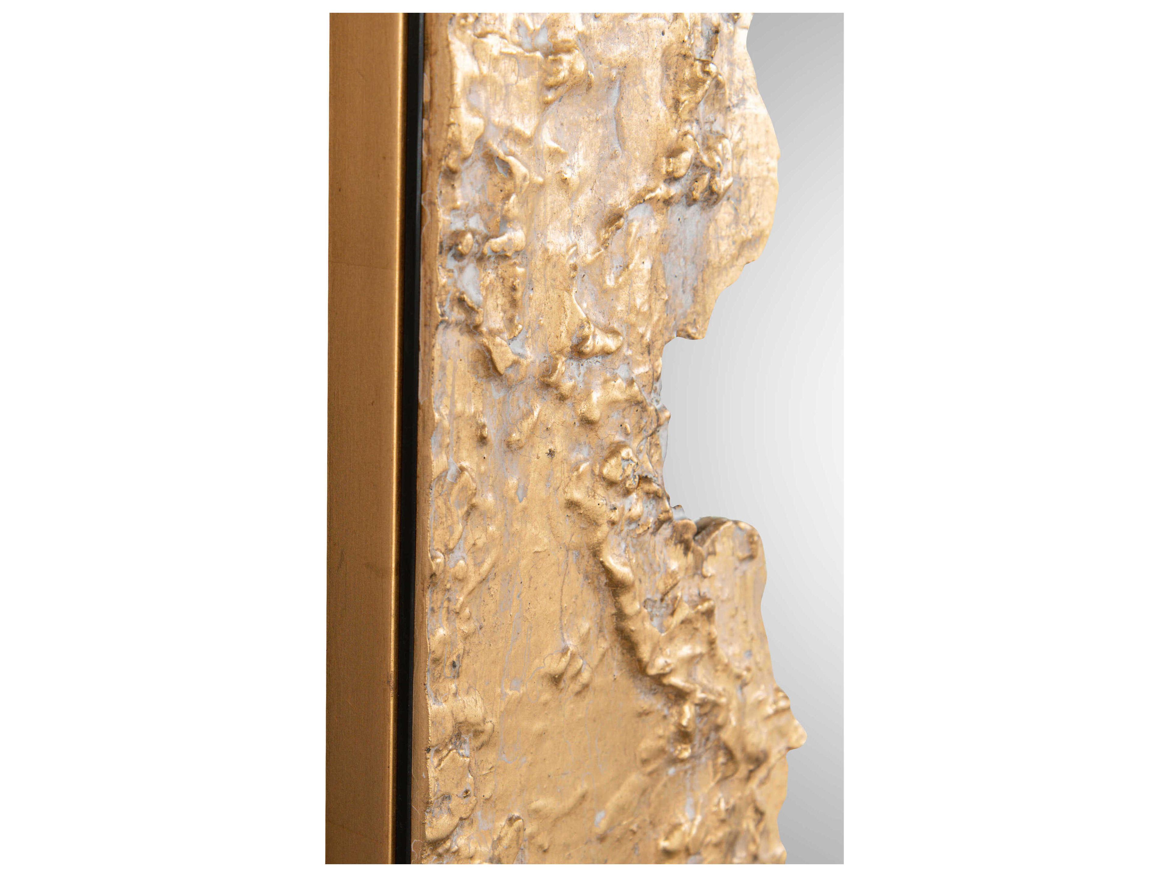 John Richard Wakame Gold Rectangular Wall Mirror