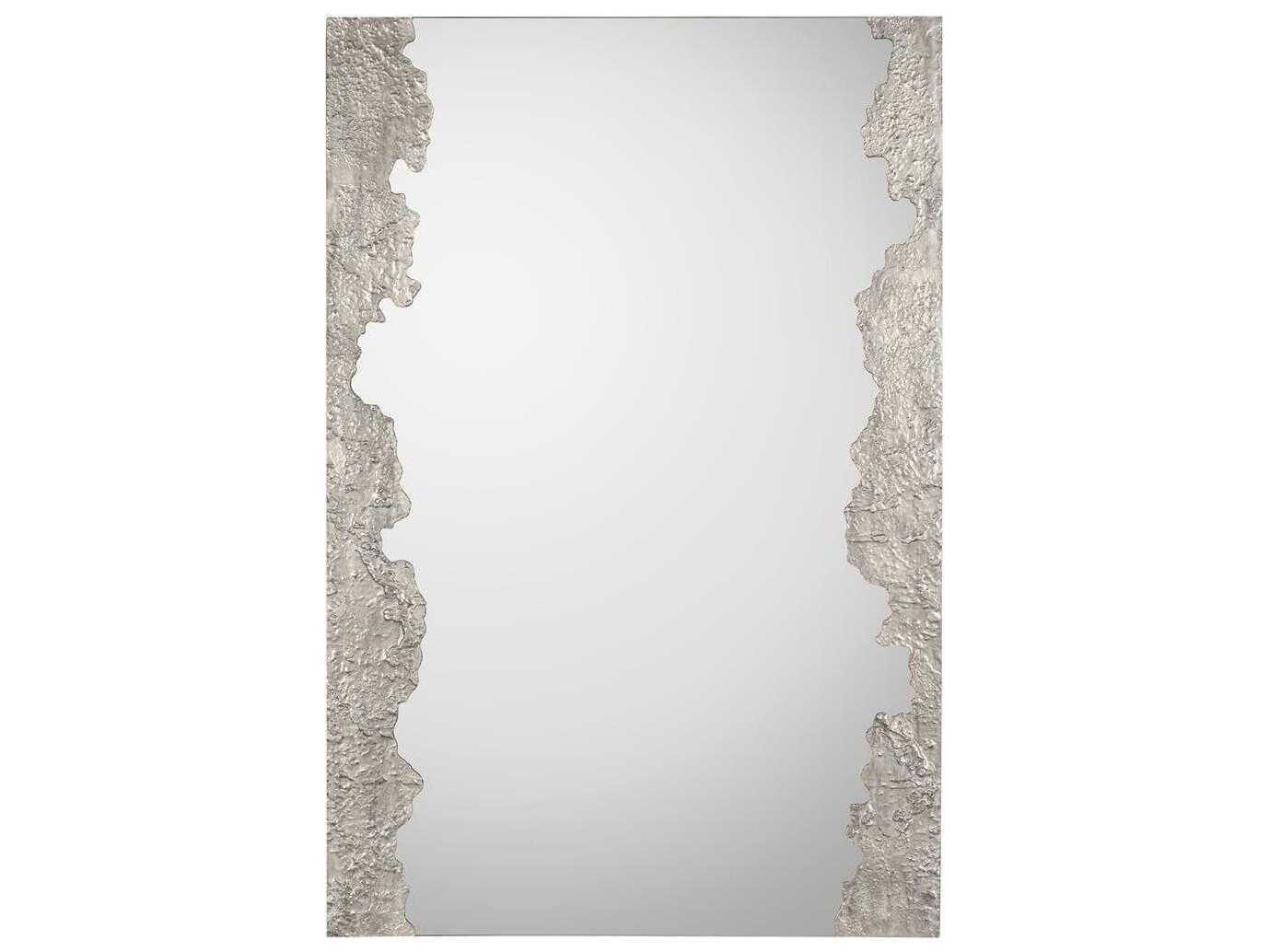 John Richard Wakame Silver / Pewter Rectangular Wall Mirror
