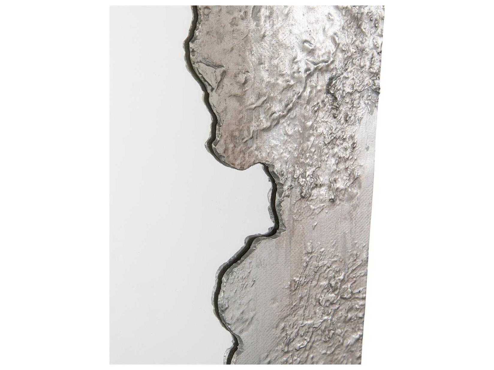 John Richard Wakame Silver / Pewter Rectangular Wall Mirror