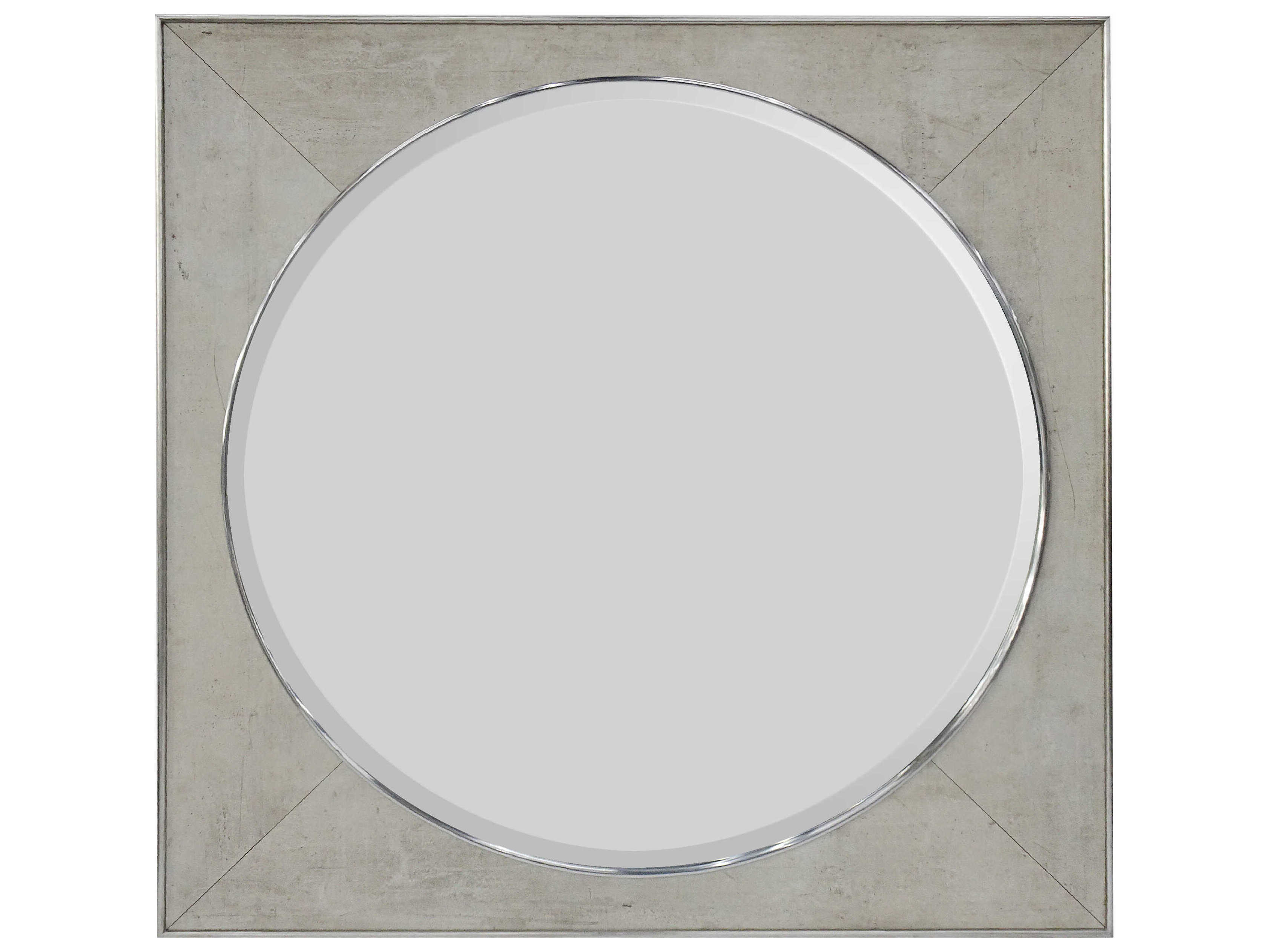 John Richard Oculus Tiza Gesso Square Wall Mirror