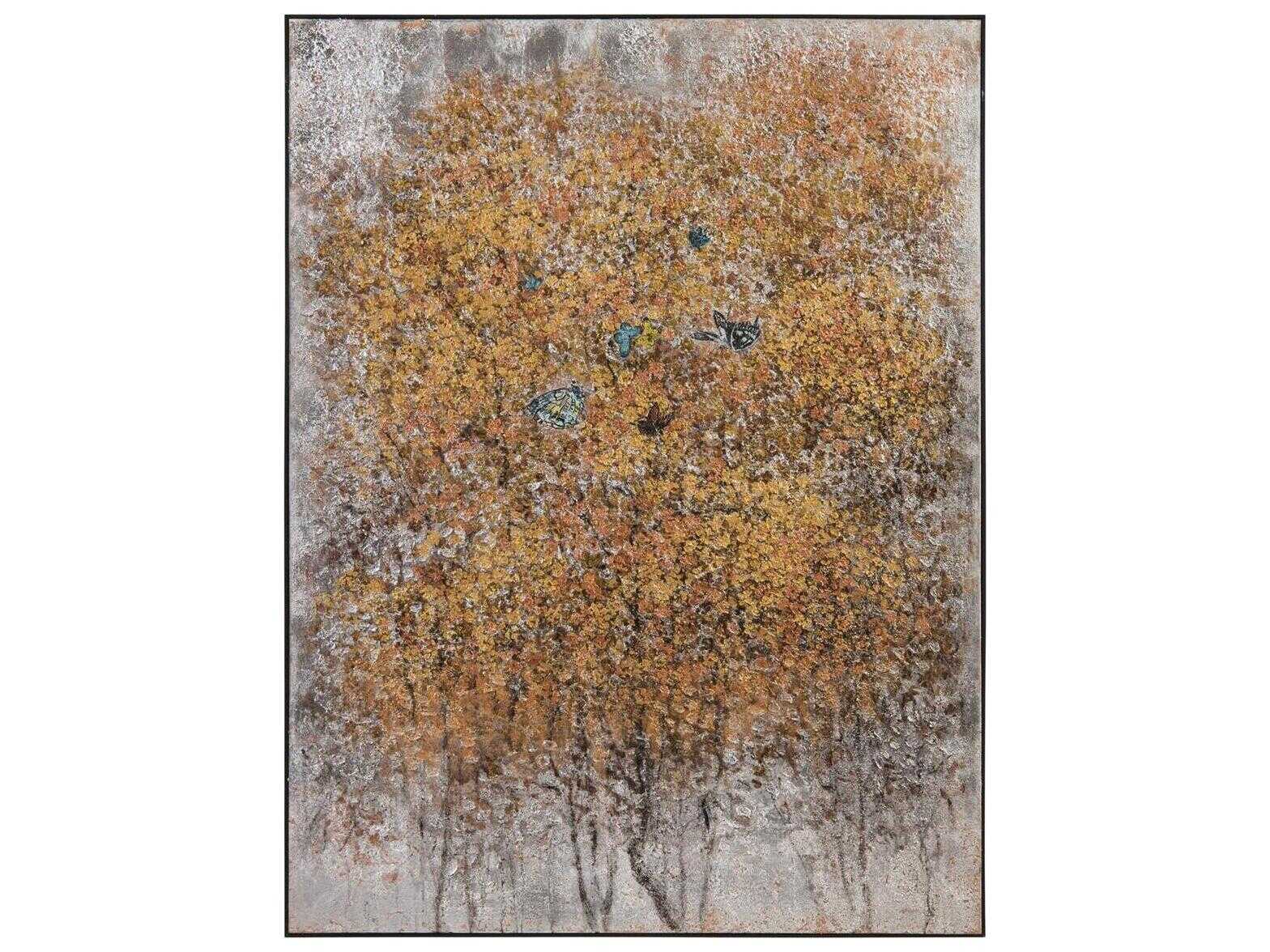 John Richard Teng Fei's Gilded Butterflies Wall Painting