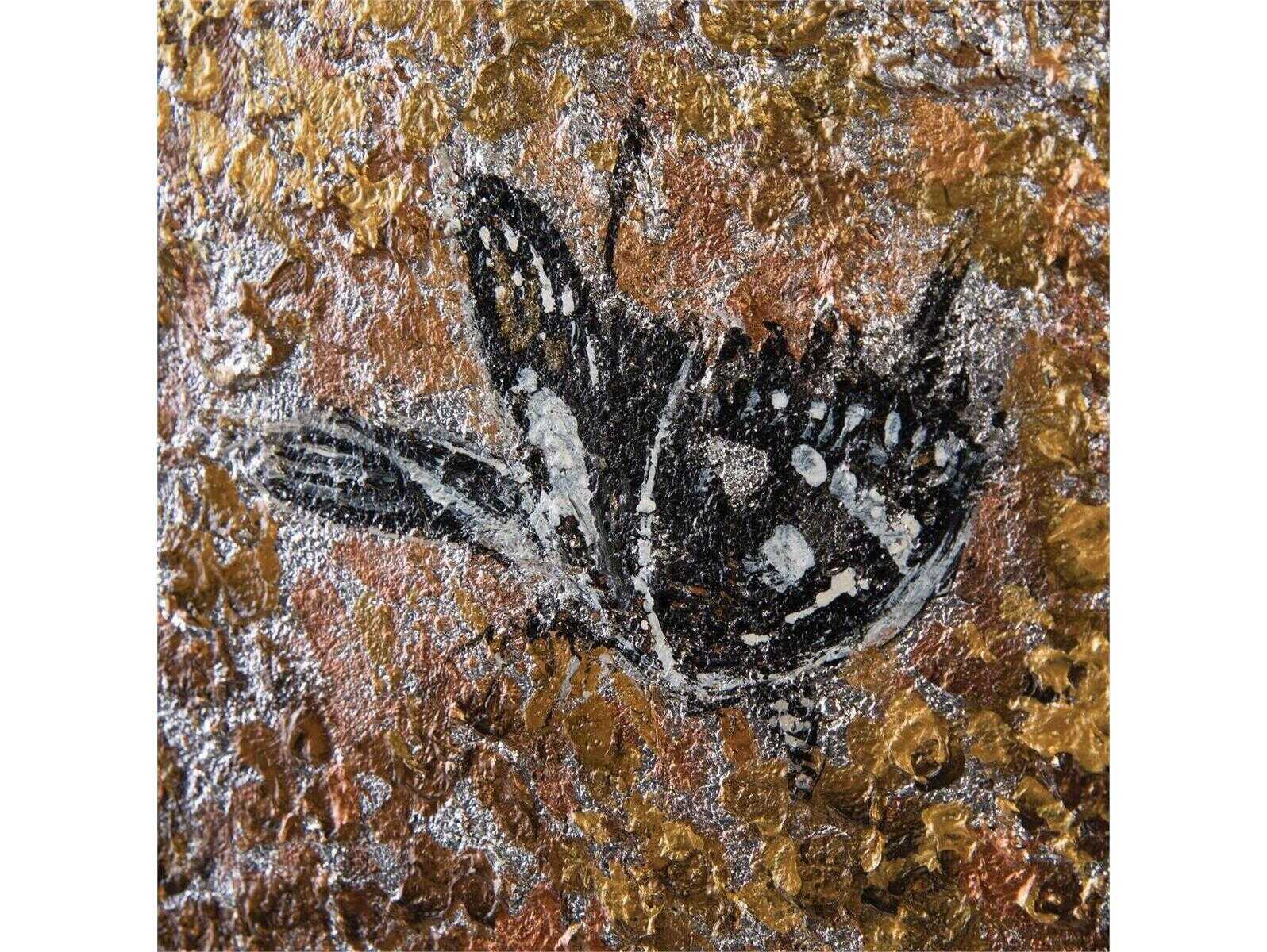 John Richard Teng Fei's Gilded Butterflies Wall Painting