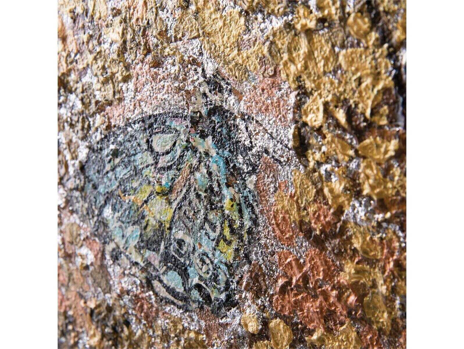 John Richard Teng Fei's Gilded Butterflies Wall Painting