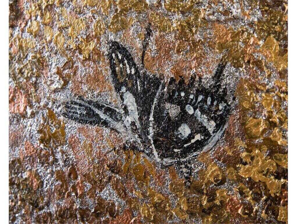 John Richard Teng Fei's Gilded Butterflies Wall Painting