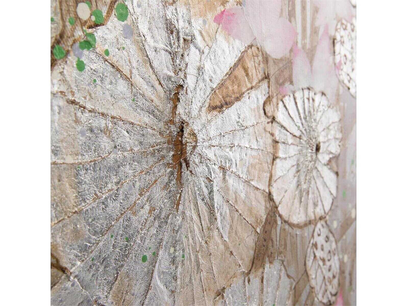 John Richard Teng Fei's Silver Lily Pond Canvas Wall Art