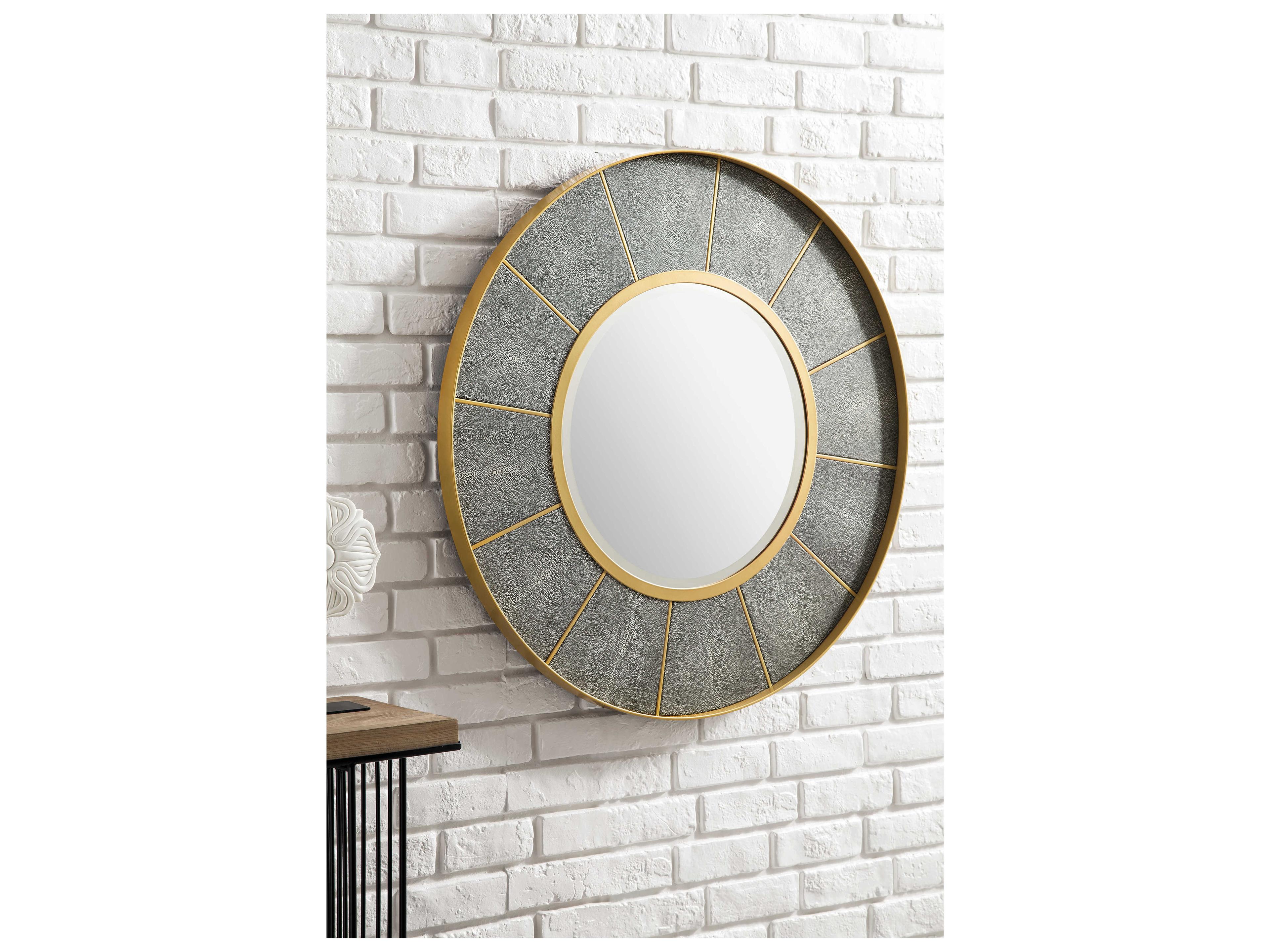 James Martin Compass Round Wall Mirror