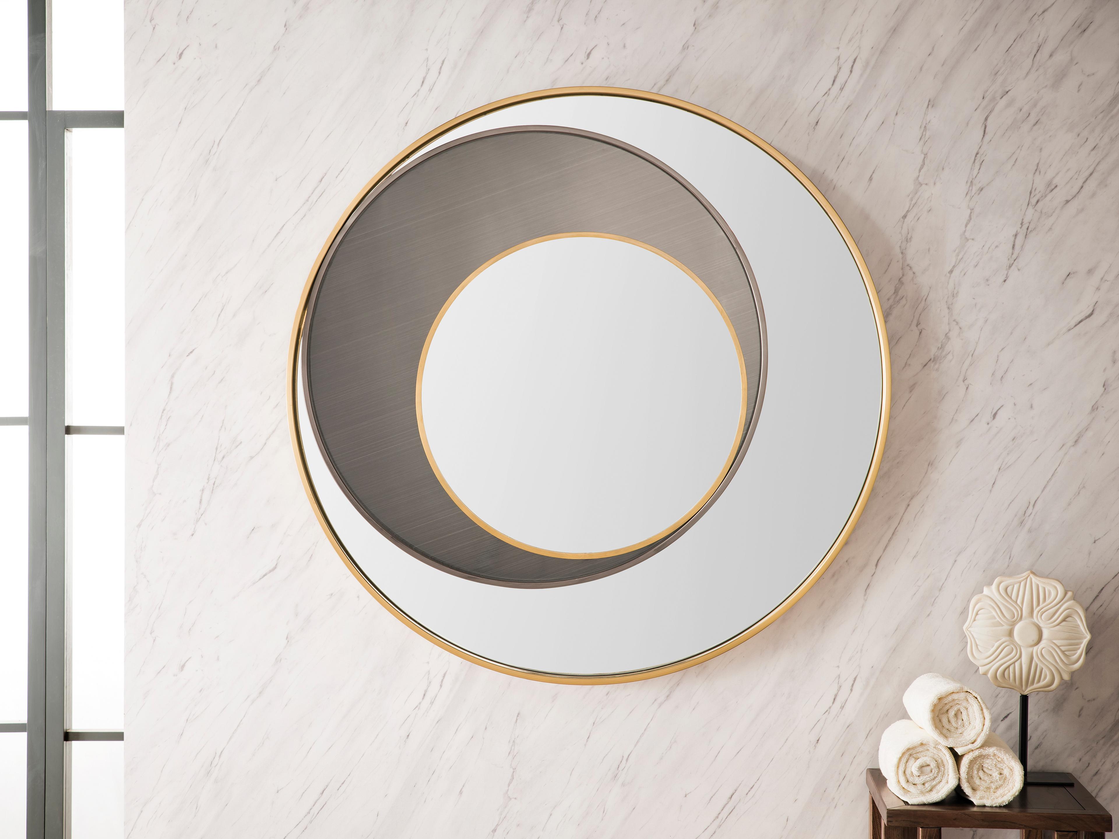 James Martin Cosmos Round Wall Mirror