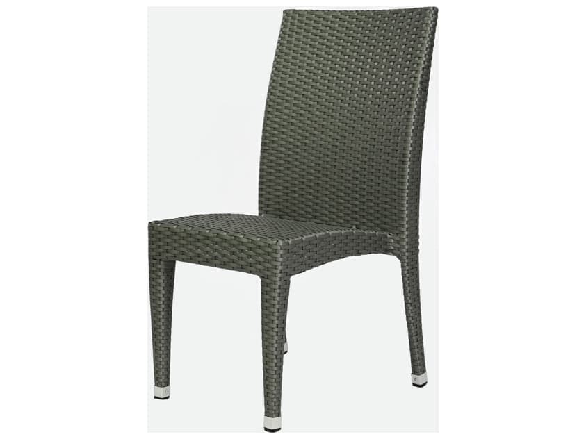 Schnupp Patio Venice Wicker Gray Dining Side Chair