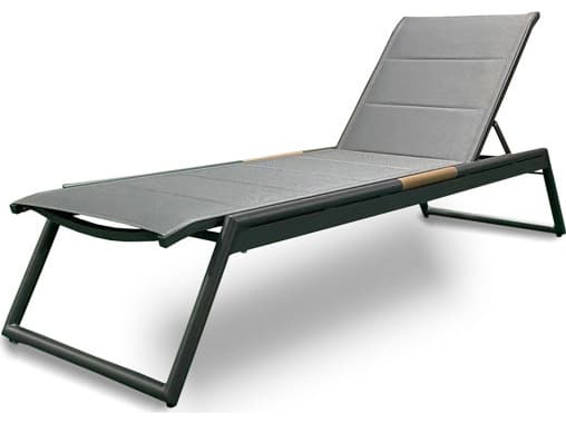 Schnupp Patio Curacao Sling Aluminum Charcoal Chaise Lounge
