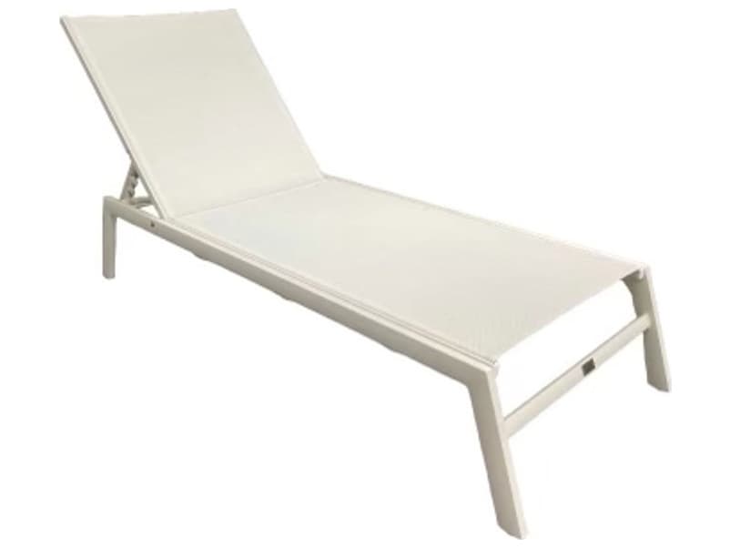 Schnupp Patio Paraiso Sling Aluminum White Chaise Lounge