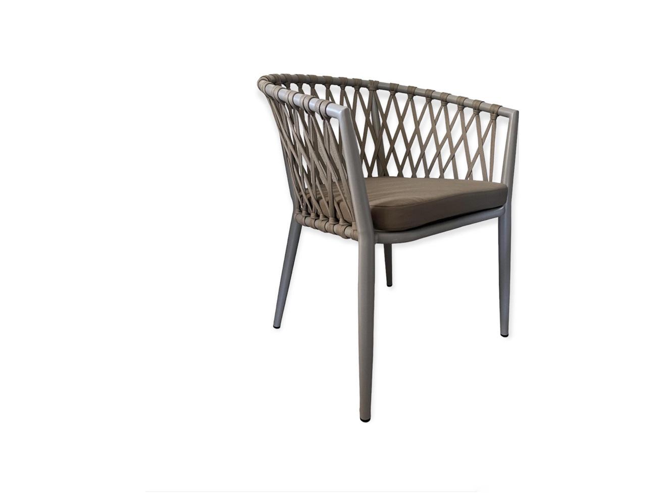 Schnupp Patio Rope Aluminum Dining Arm Chair