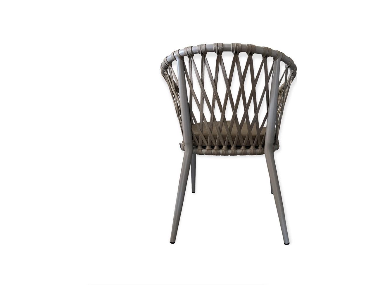 Schnupp Patio Rope Aluminum Dining Arm Chair