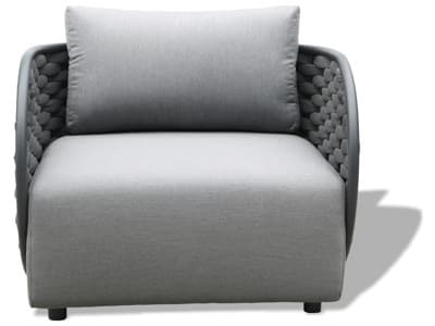 Schnupp Patio Savannah Cushion Rope Aluminum Charcoal Lounge Chair