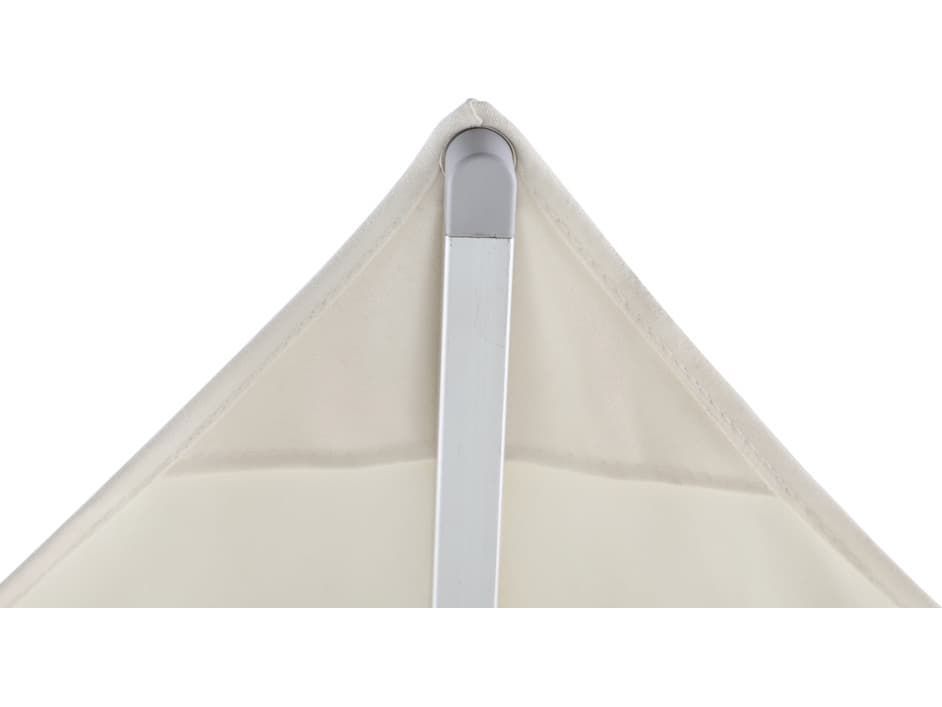 Schnupp Patio Nimbus Aluminum Silver 13 x 13 Foot Square Cantilever Umbrella in Canopy Off White