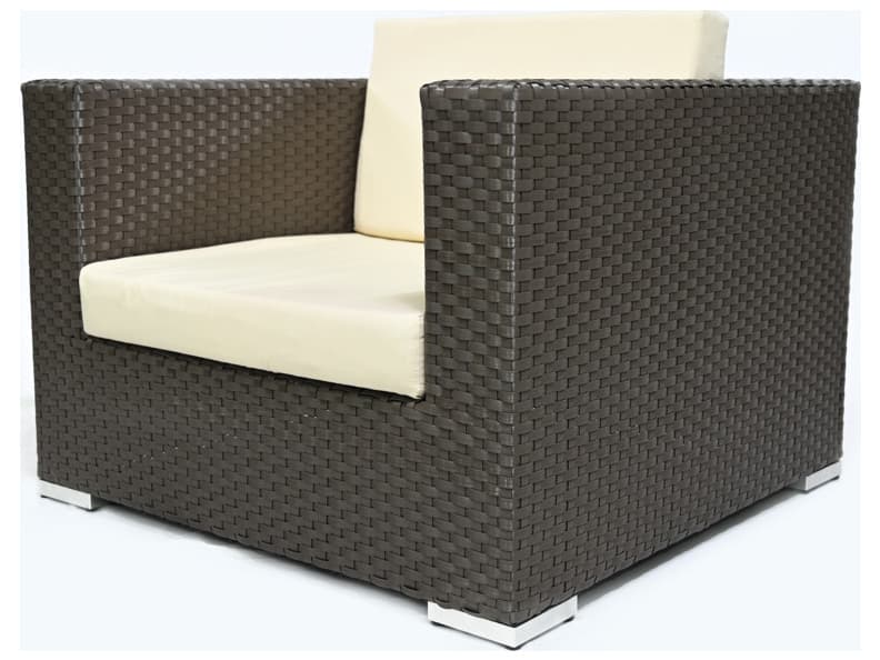 Schnupp Patio Venice Cushion Wicker Brown Lounge Chair