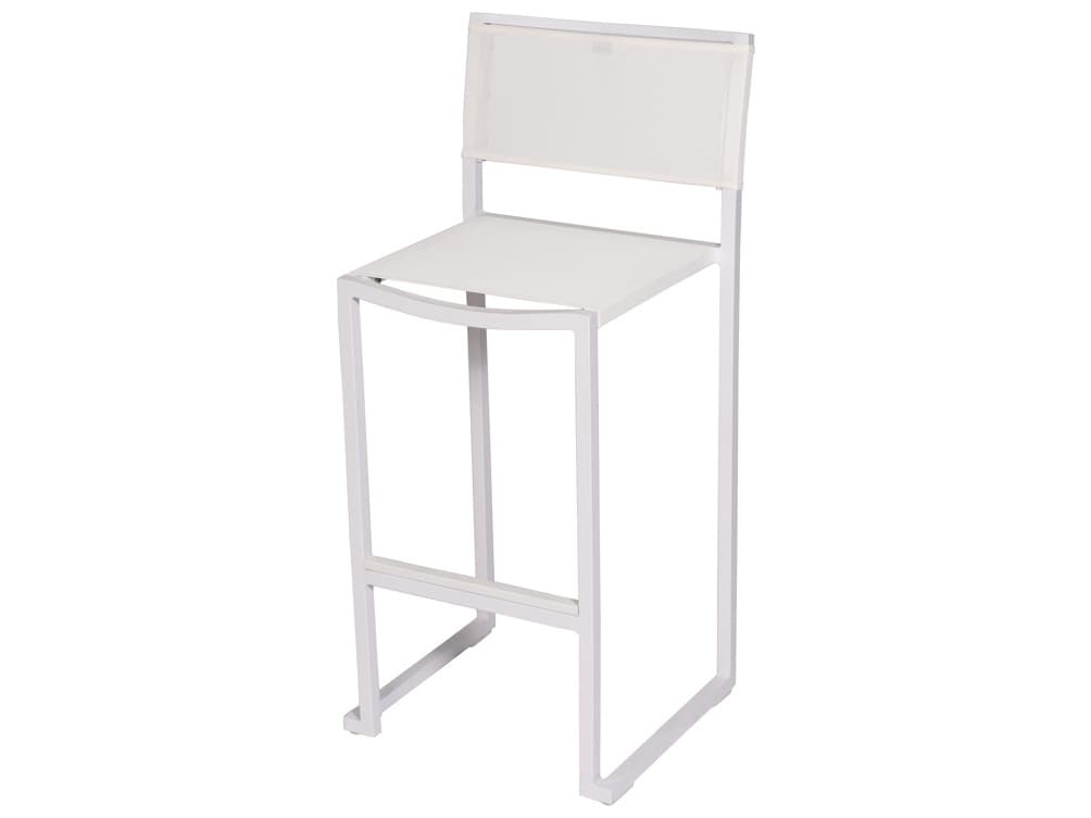 Schnupp Patio Aruba Sling Aluminum White Bar Stool