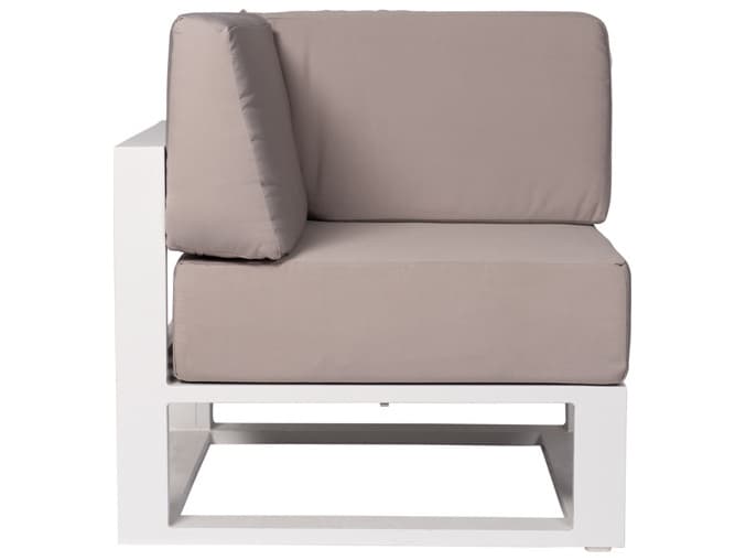 Schnupp Patio Aruba Cushion Aluminum White Matte Regular Sectional Corner Lounge Chair