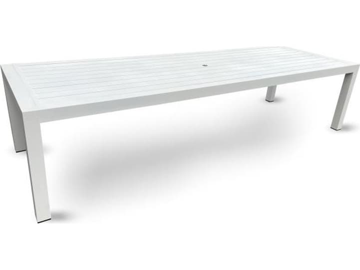 Schnupp Patio Aruba Aluminum White Rectangular Dining Table