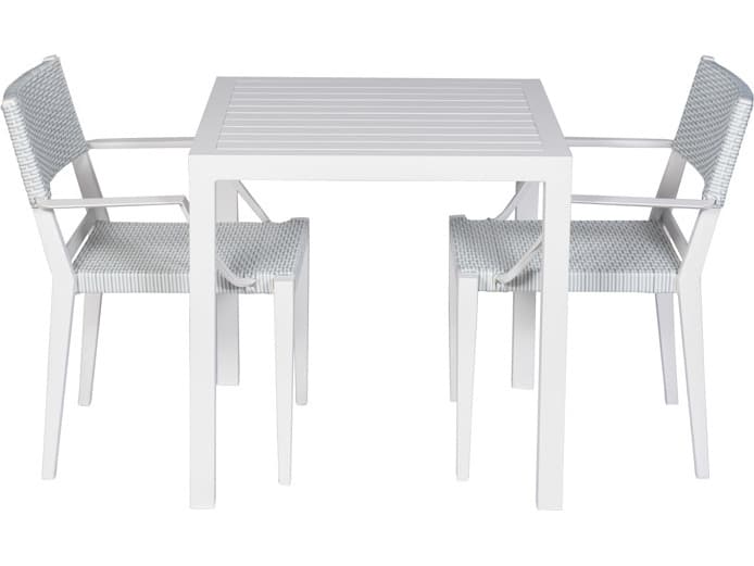 Schnupp Patio Aruba Aluminum White Square Dining Table