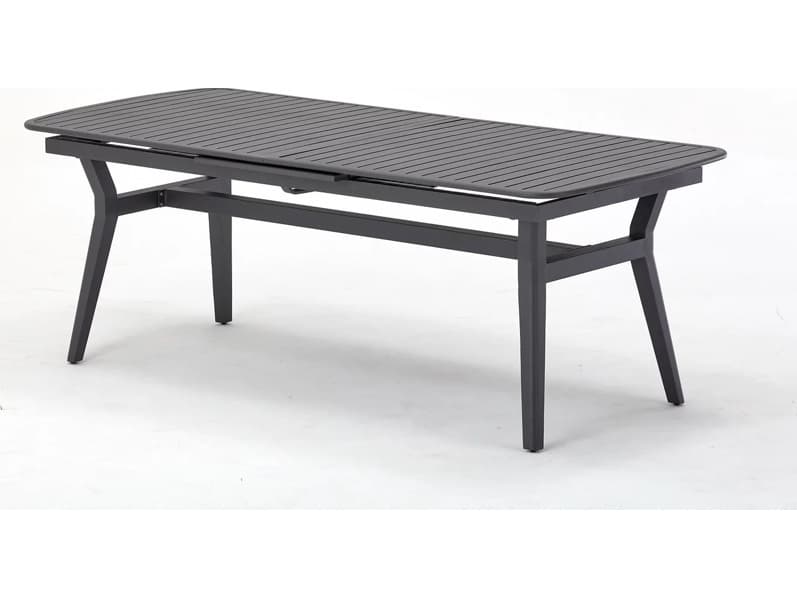 Schnupp Patio Alia Cushion Aluminum Charcoal Rectangular Dining Table