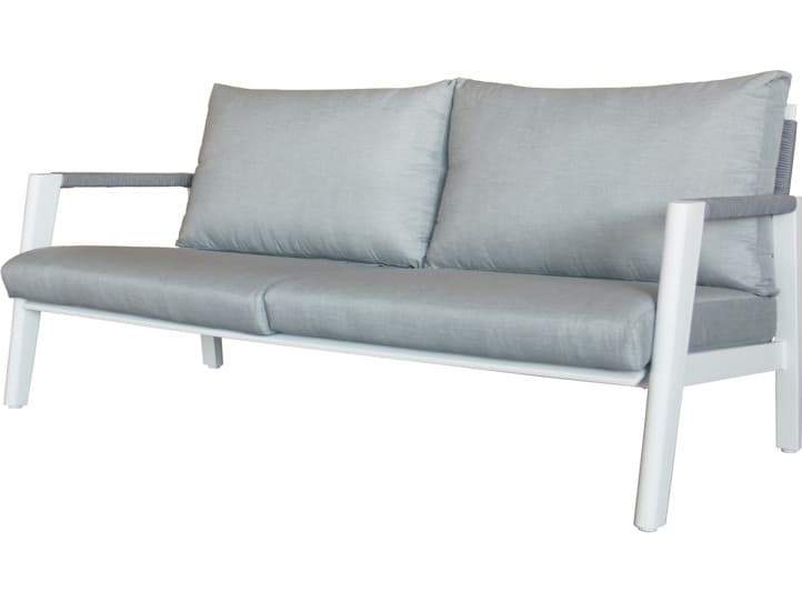 Schnupp Patio Caicos Cushion Aluminum White Loveseat