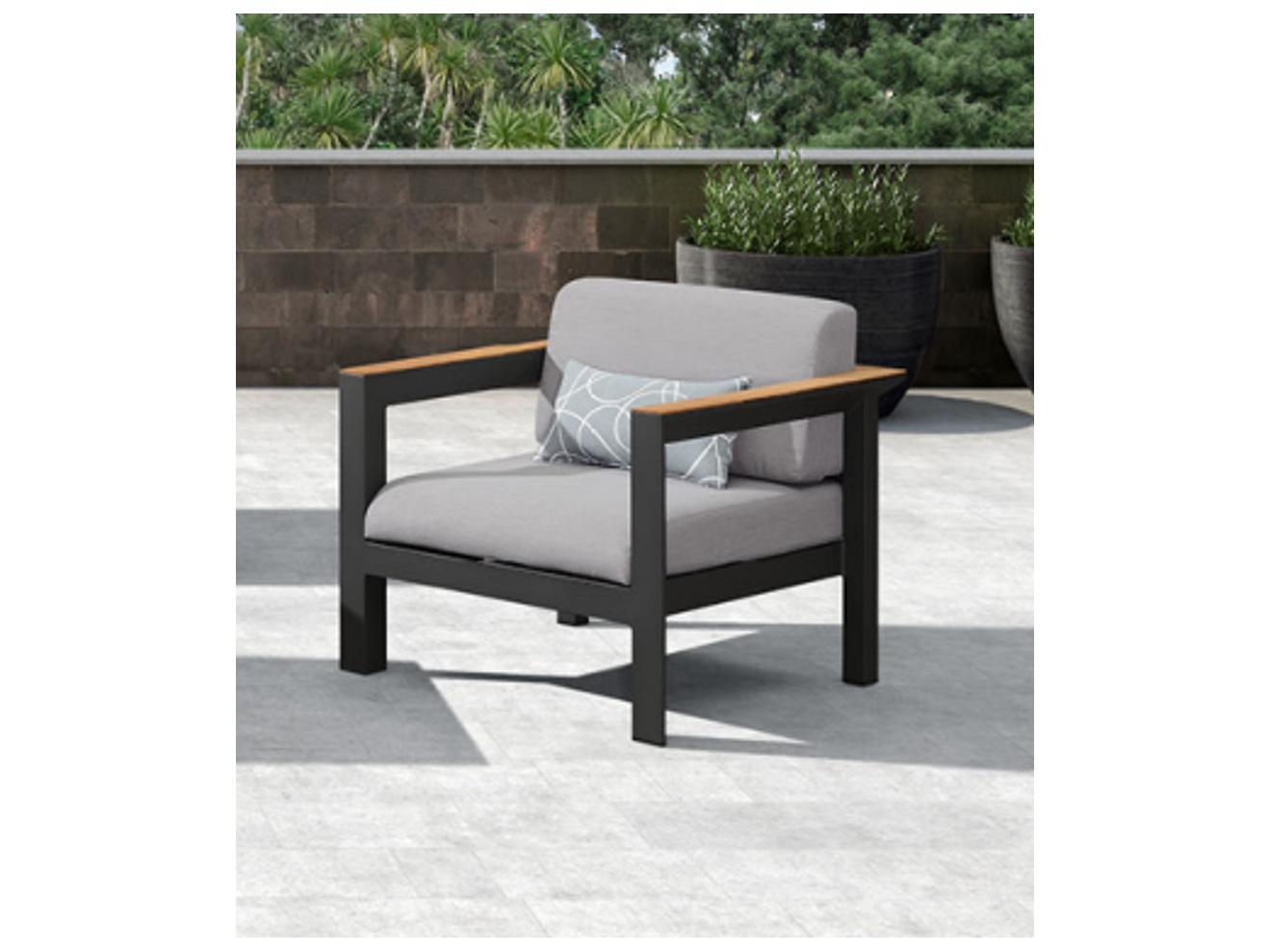 Schnupp Patio Cali Cushion Aluminum Charcoal Lounge Chair