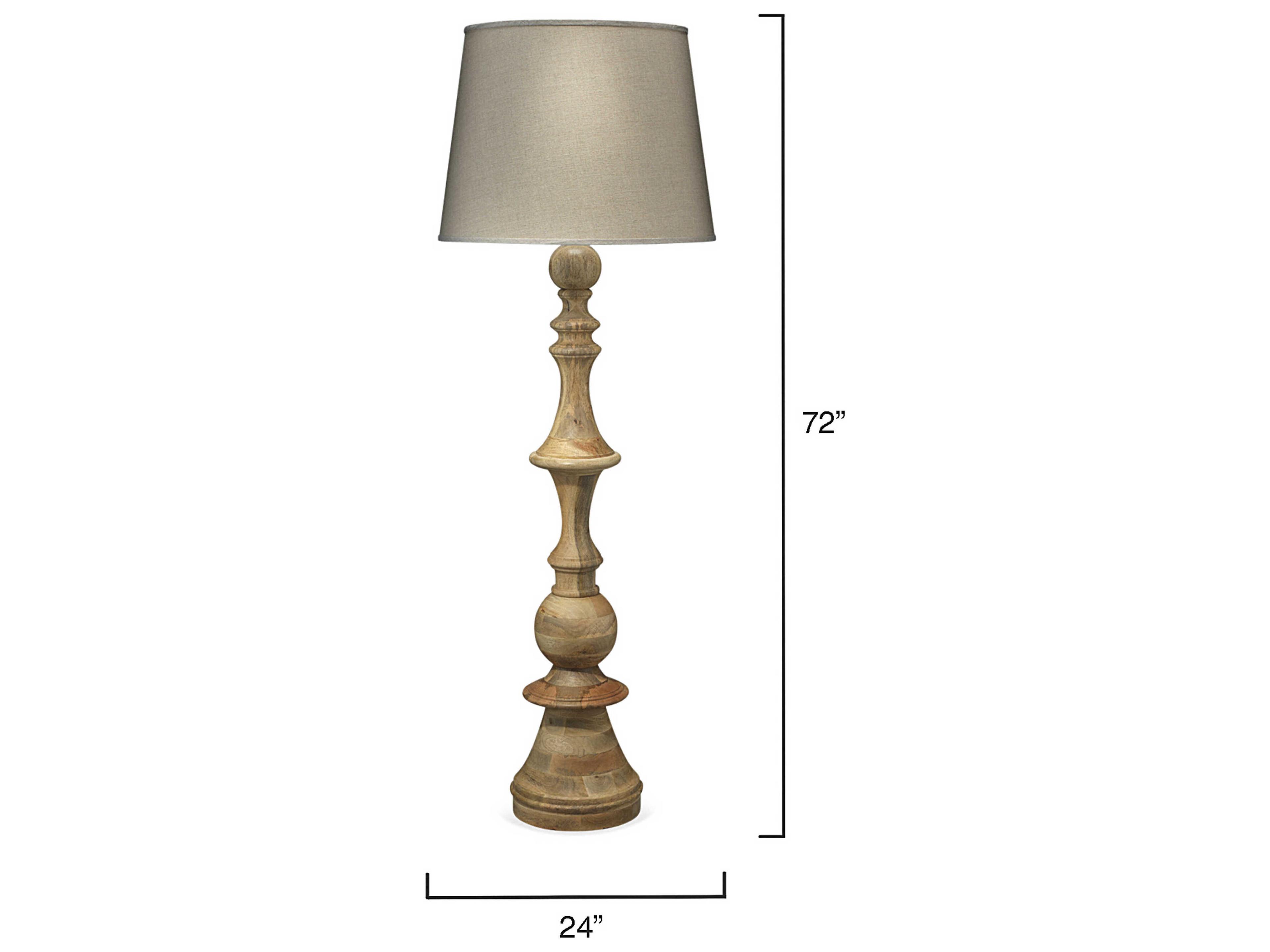 Jamie Young Budapest Natural Wood Floor Lamp