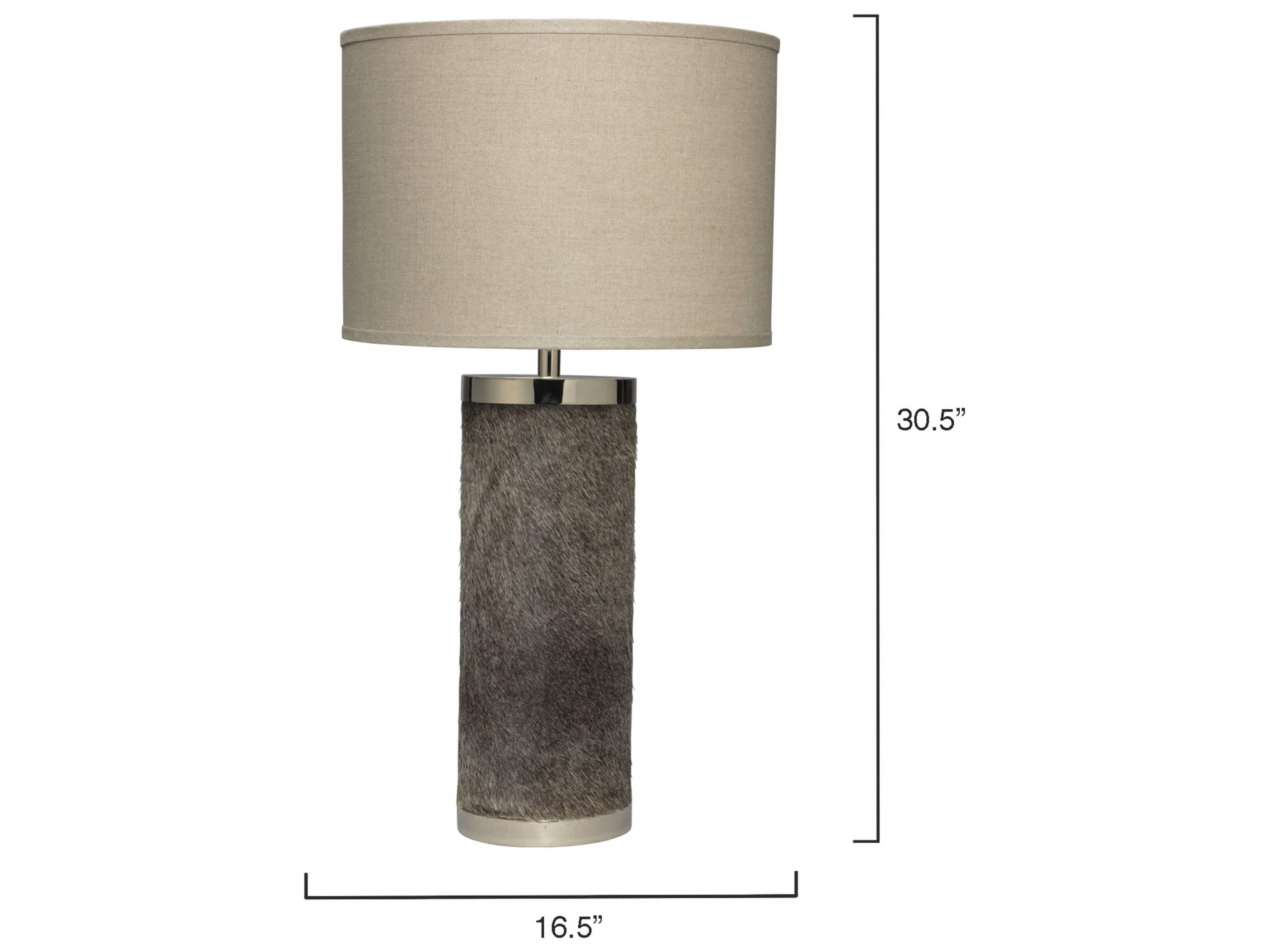 Jamie Young Column Natural Gray Buffet Lamp