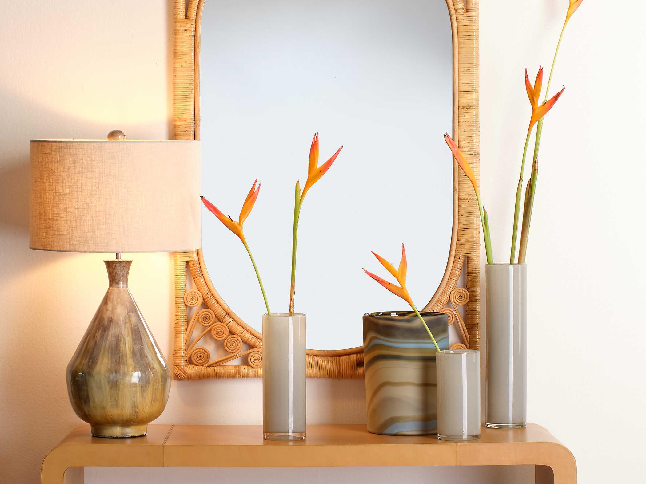 Jamie Young Daybreak Grey Enameled Metal Table Lamp