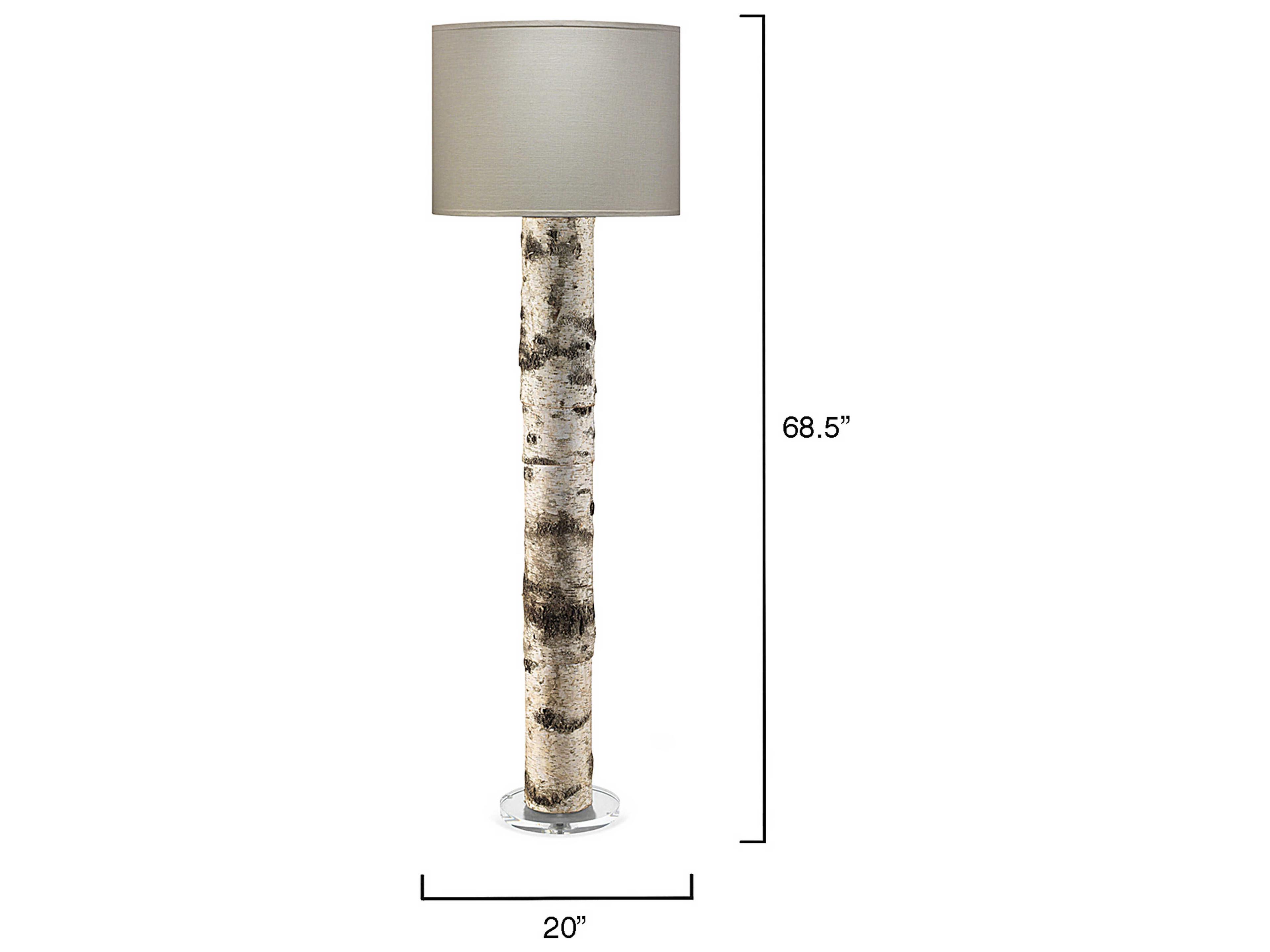 Jamie Young Forrester Birch Veneer White Floor Lamp