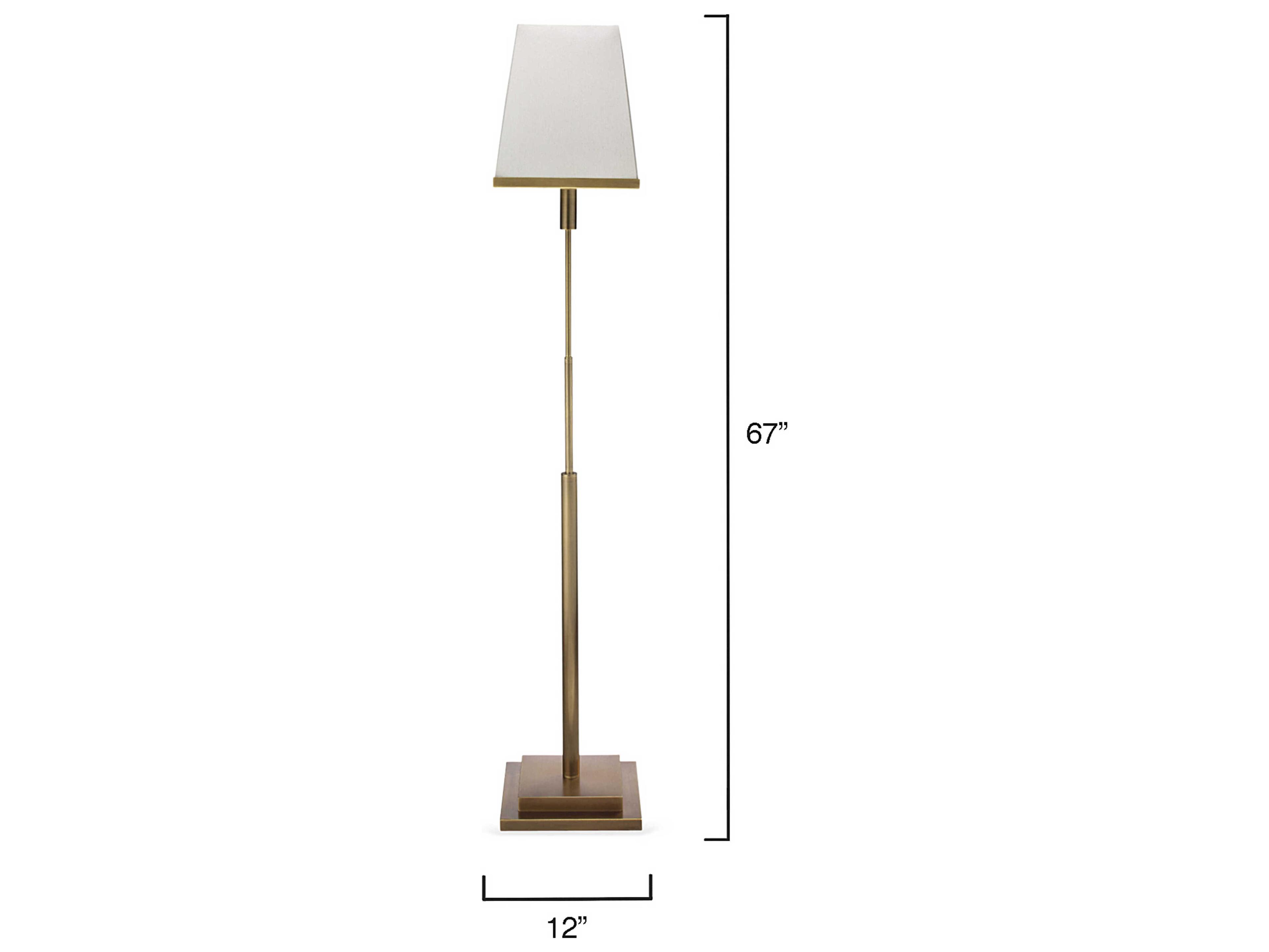 Jamie Young Jud Antique Brass Floor Lamp