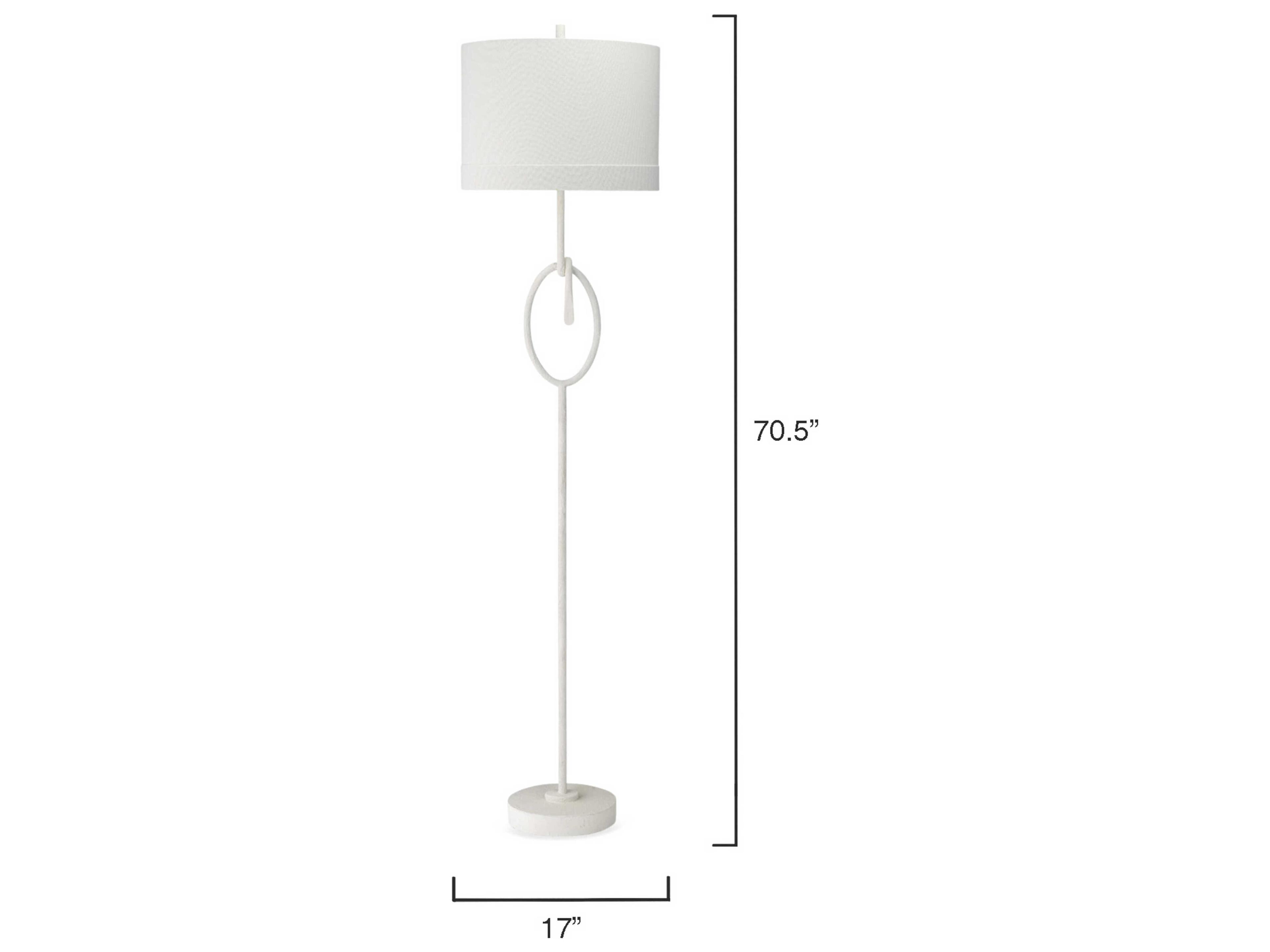 Jamie Young Knot White Gesso Floor Lamp