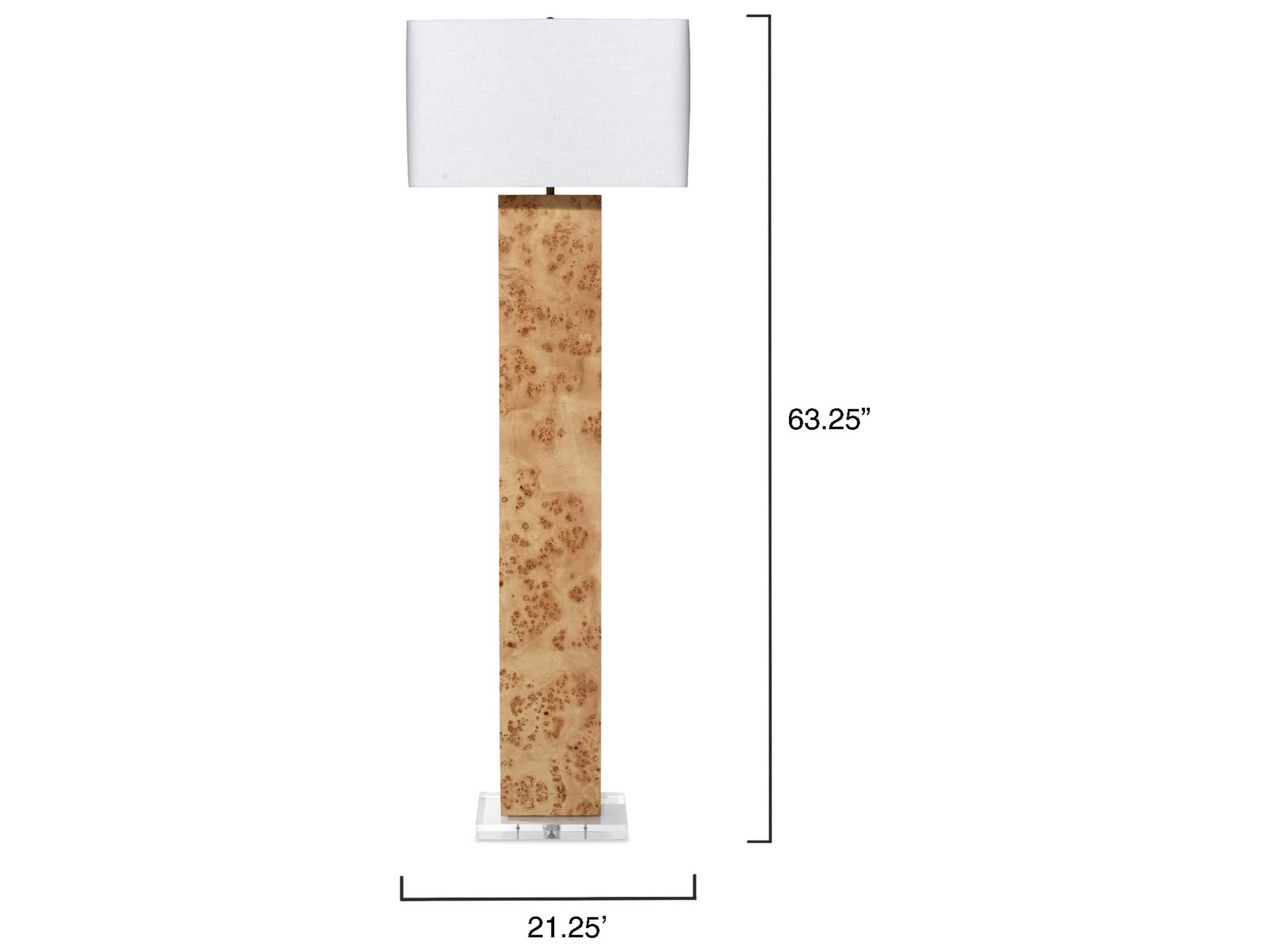 Jamie Young Parallel Natural Burl Wood Floor Lamp