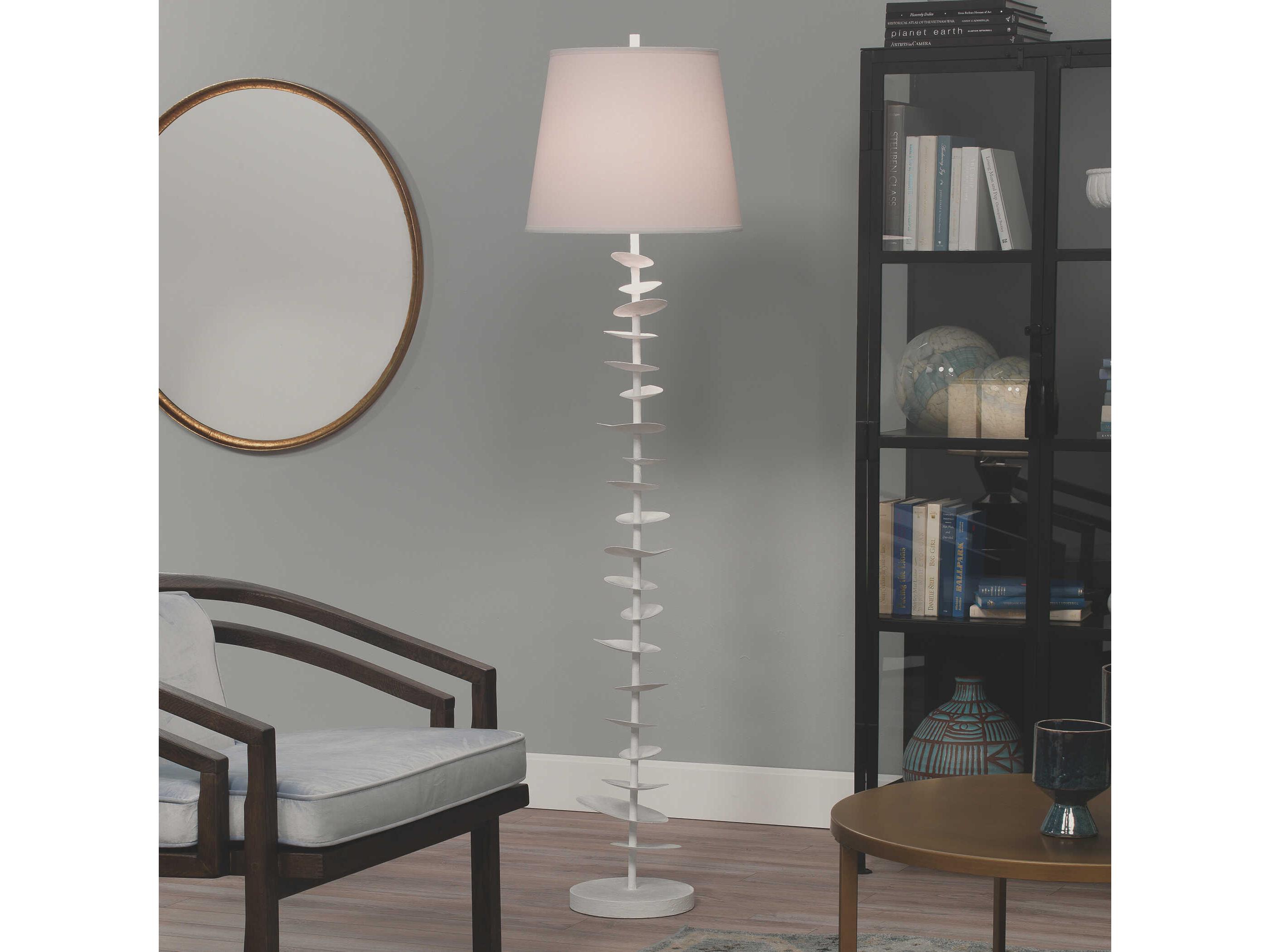 Jamie Young Petals White Gesso Floor Lamp