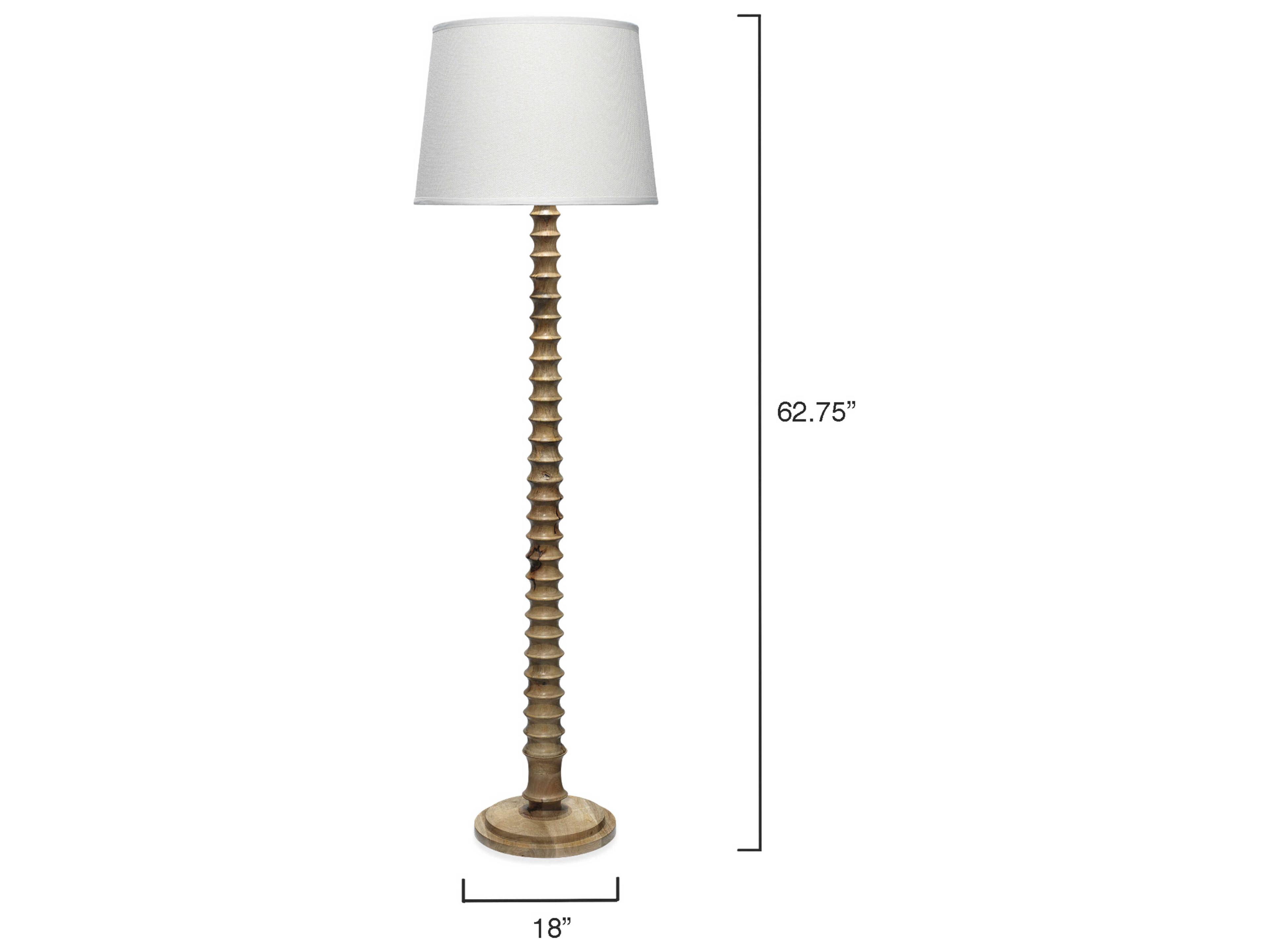 Jamie Young Bleached Wood Brown Floor Lamp