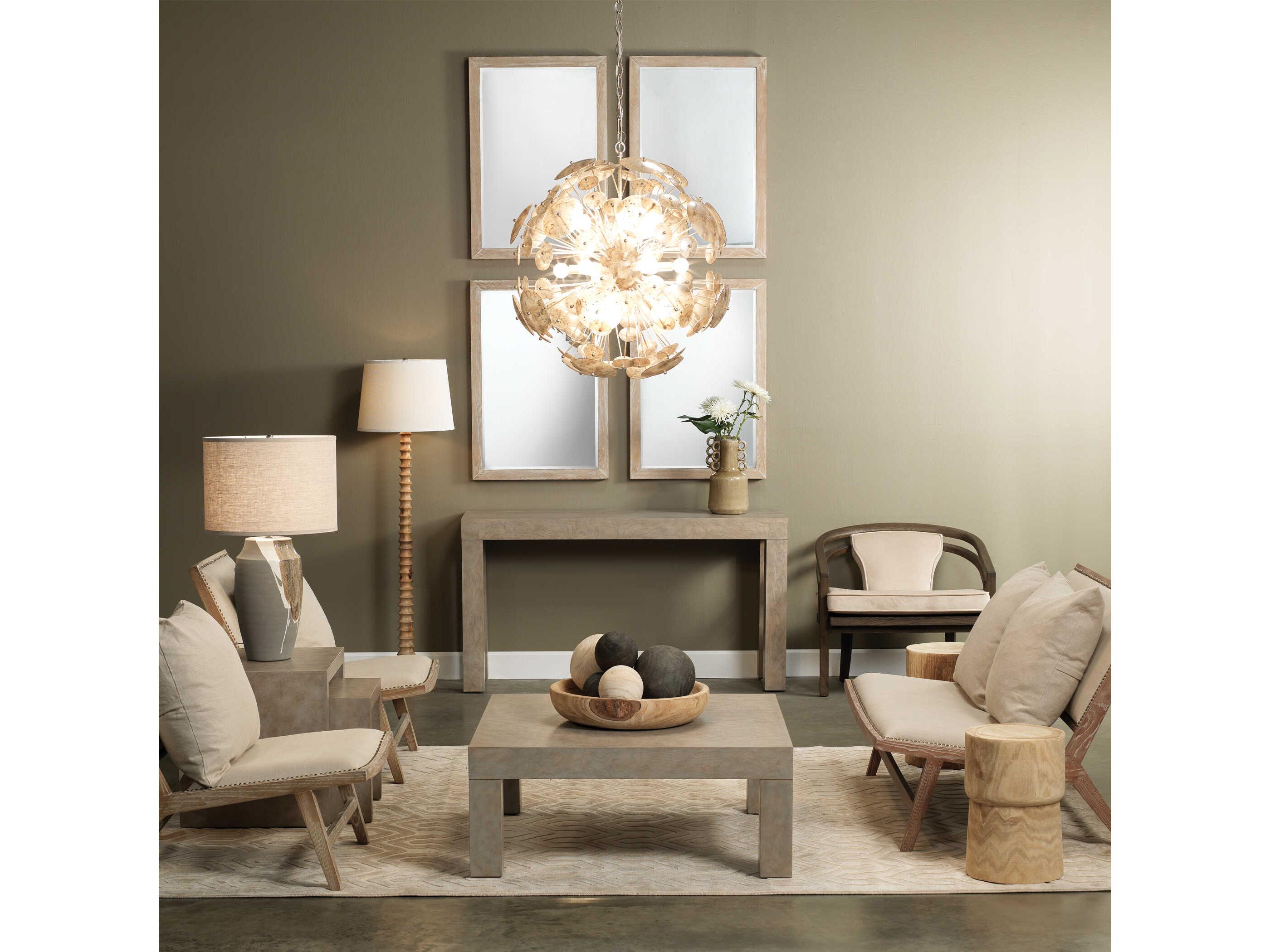 Jamie Young Bleached Wood Brown Floor Lamp